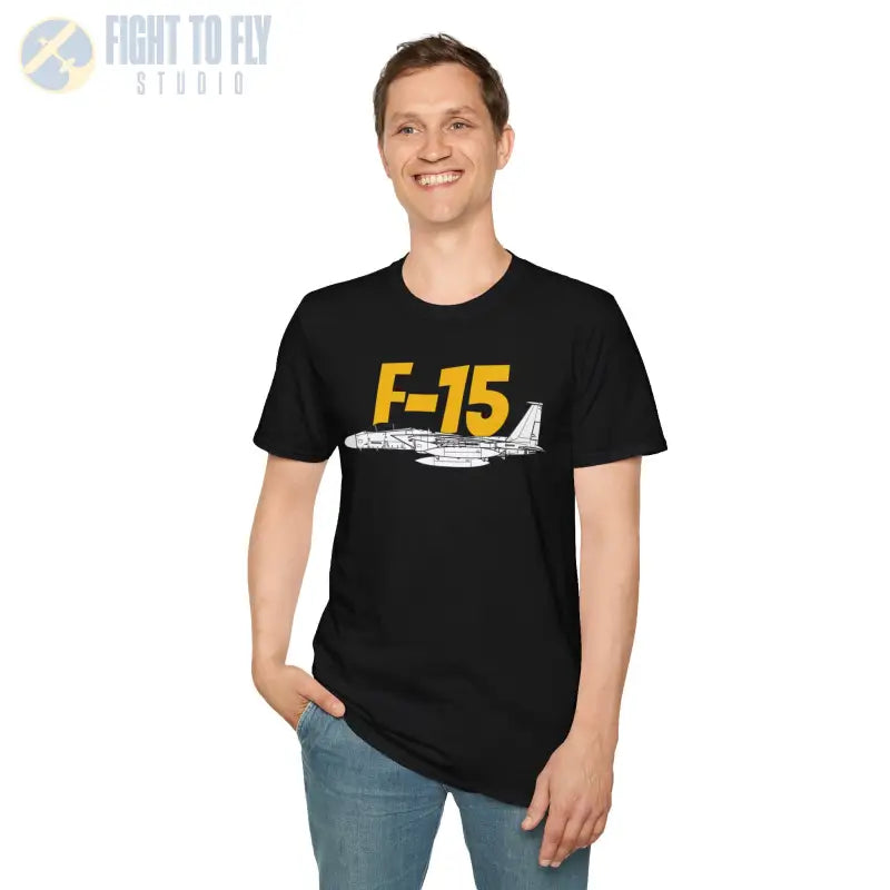 F-15 Side Profile T-Shirt – Twin-Engine Air Superiority Fighter Tee - Pilot gifts - WWII warbird t-shirt