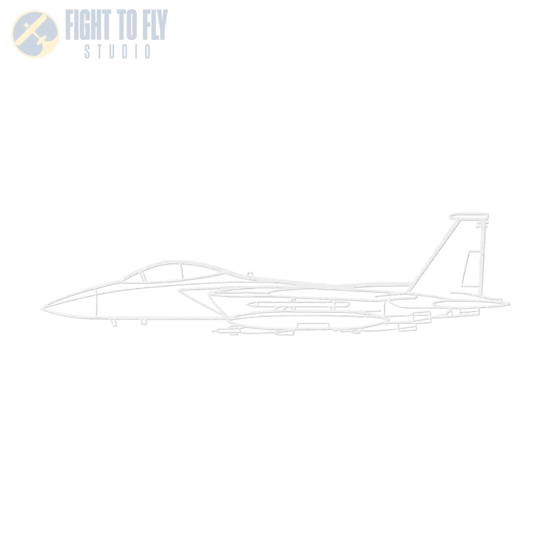 F-15E Die Cut Metal Wall Art - Sign - Pilot gifts - WWII warbird t-shirt