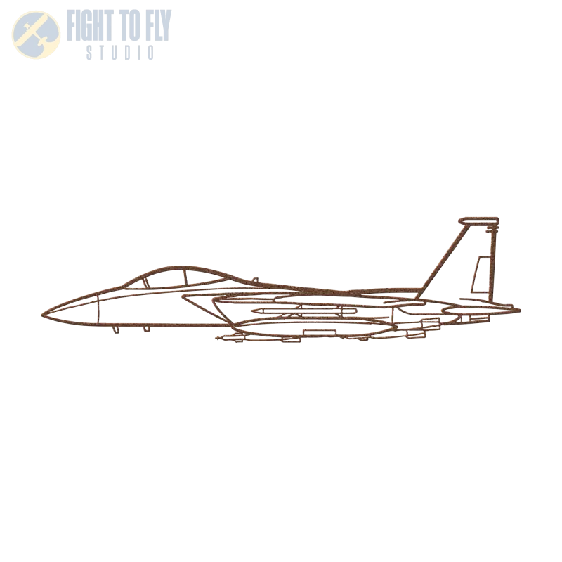 F-15E Die Cut Metal Wall Art - Sign - Pilot gifts - WWII warbird t-shirt