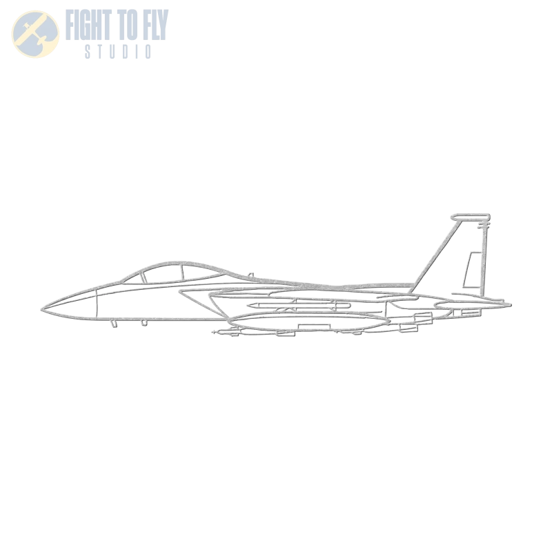 F-15E Die Cut Metal Wall Art - Sign - Pilot gifts - WWII warbird t-shirt