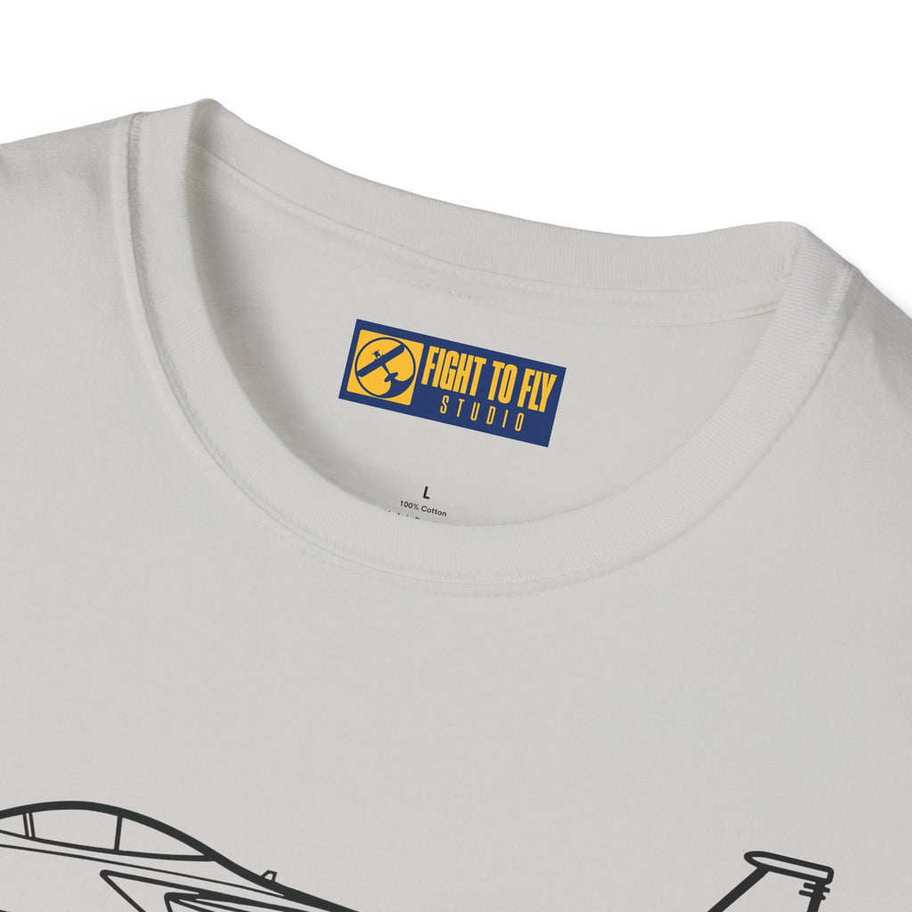 F-15E T-Shirt – Strike Eagle Jet Side Profile Aviation Tee - Pilot gifts - WWII warbird t-shirt