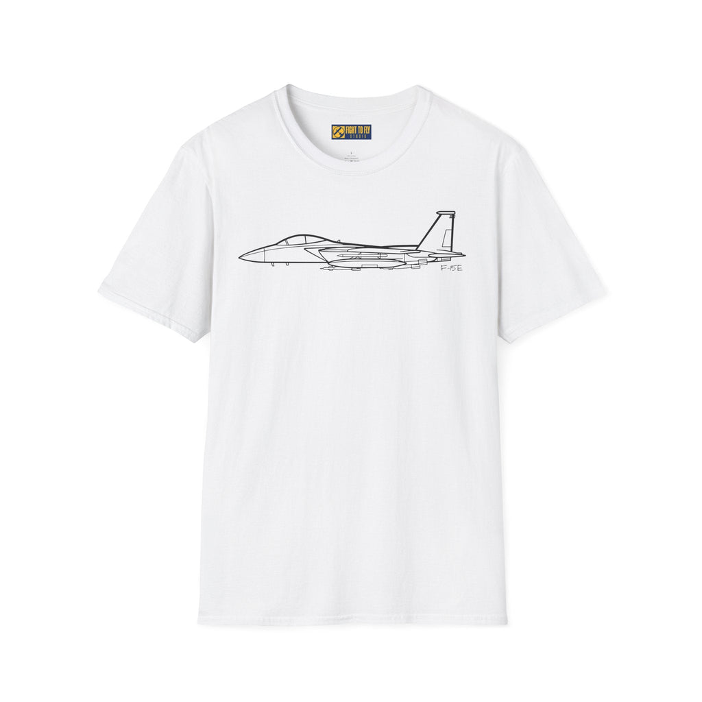 F-15E T-Shirt – Strike Eagle Jet Side Profile Aviation Tee - Pilot gifts - WWII warbird t-shirt