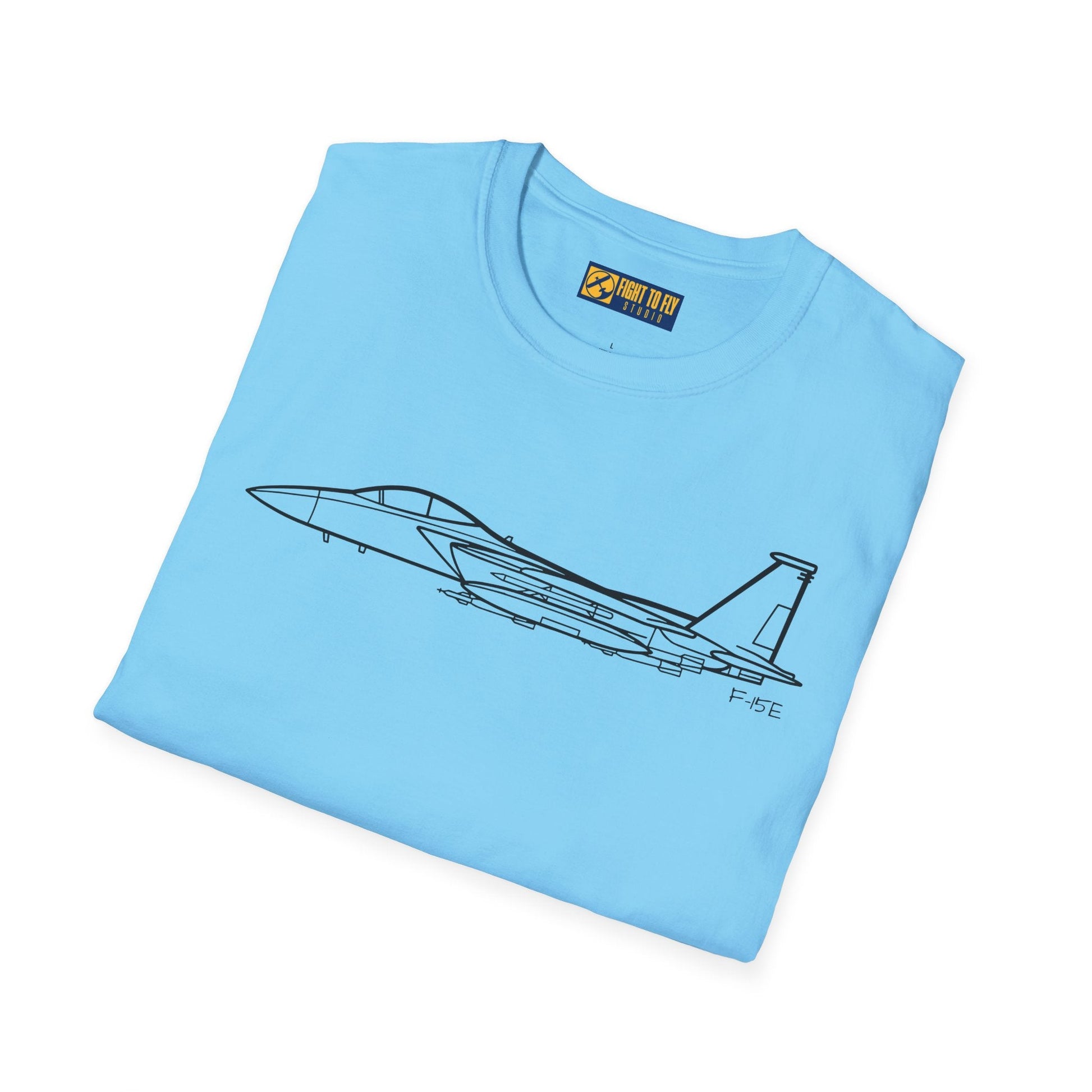 F-15E T-Shirt – Strike Eagle Jet Side Profile Aviation Tee - Pilot gifts - WWII warbird t-shirt