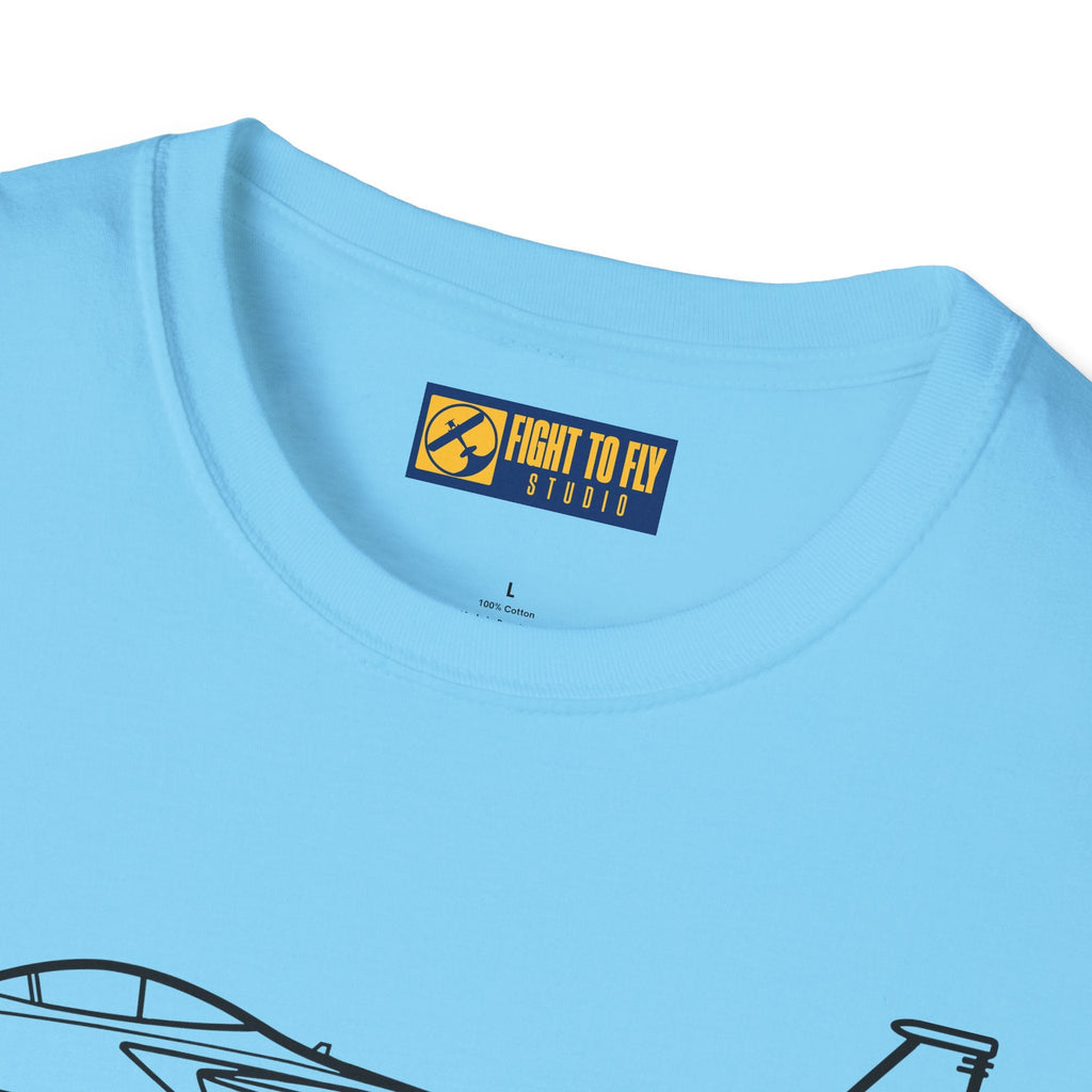 F-15E T-Shirt – Strike Eagle Jet Side Profile Aviation Tee - Pilot gifts - WWII warbird t-shirt