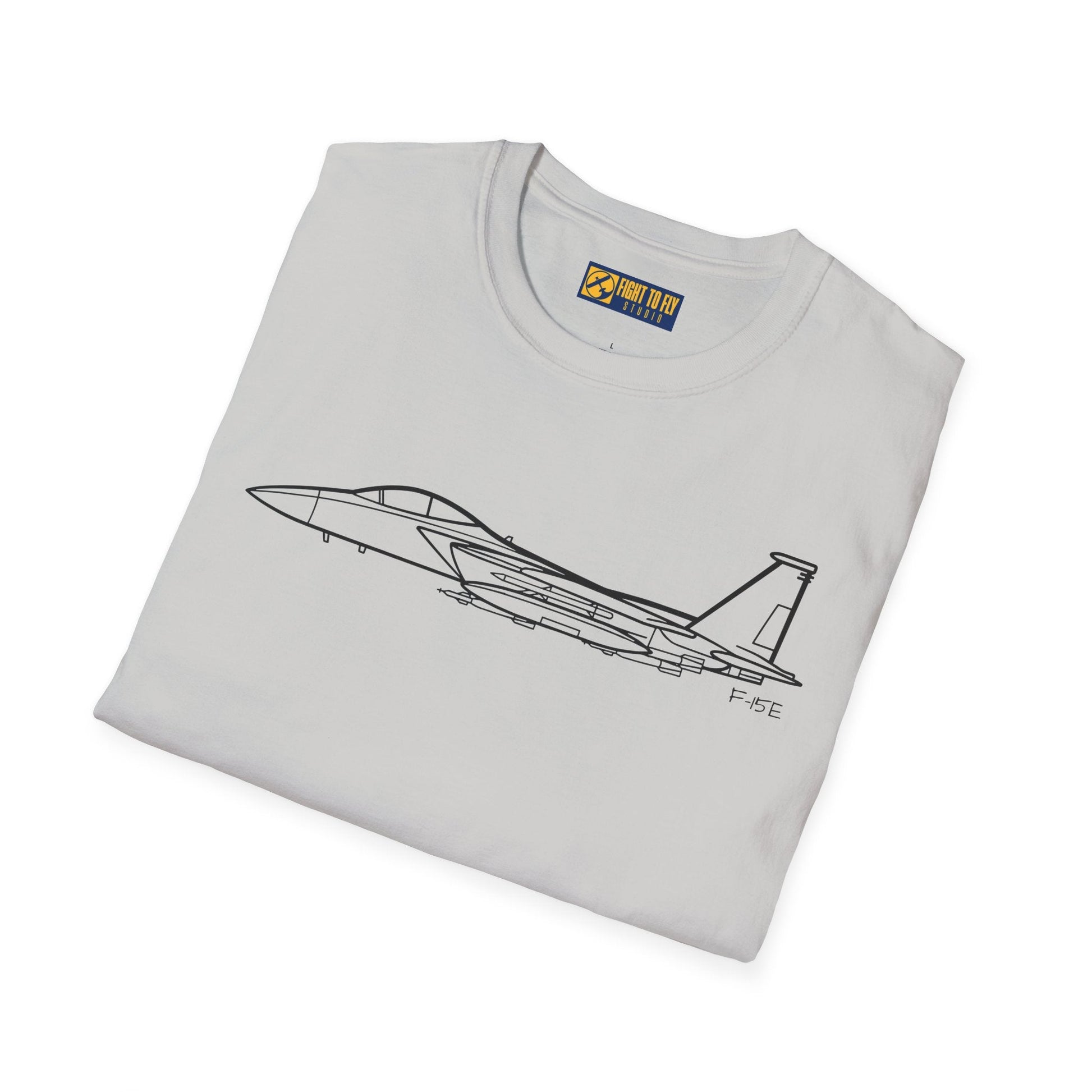 F-15E T-Shirt – Strike Eagle Jet Side Profile Aviation Tee - Pilot gifts - WWII warbird t-shirt