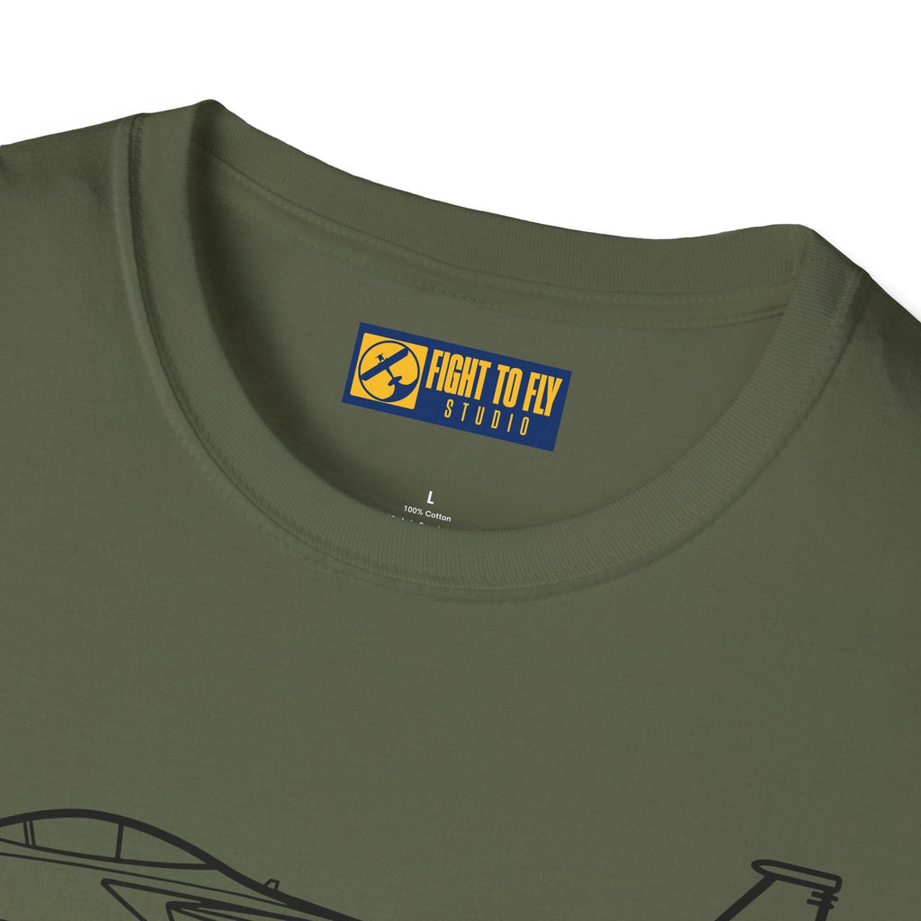 F-15E T-Shirt – Strike Eagle Jet Side Profile Aviation Tee - Pilot gifts - WWII warbird t-shirt