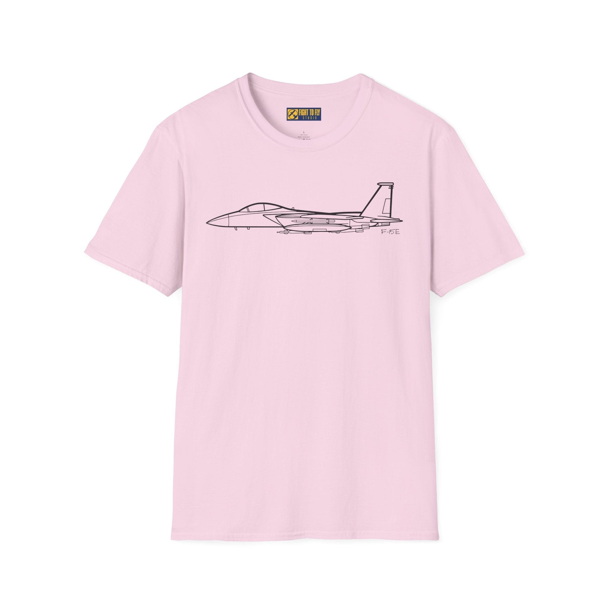 F-15E T-Shirt – Strike Eagle Jet Side Profile Aviation Tee - Pilot gifts - WWII warbird t-shirt