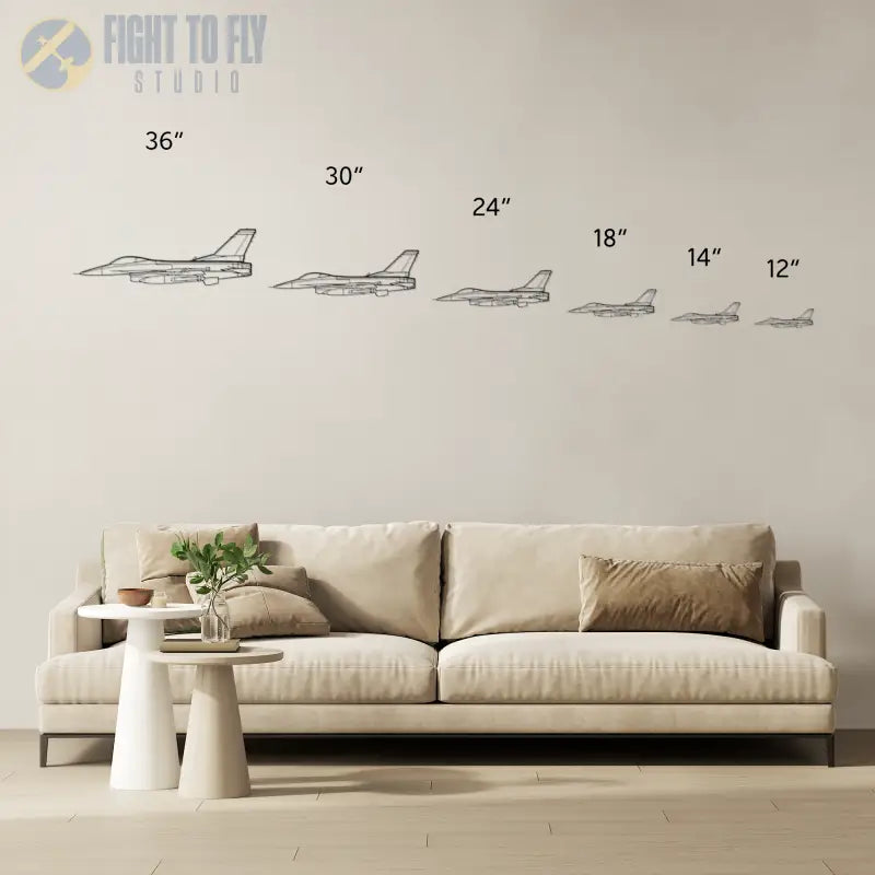 F-16 Die Cut Metal Wall Art - Sign - Pilot gifts - WWII warbird t-shirt