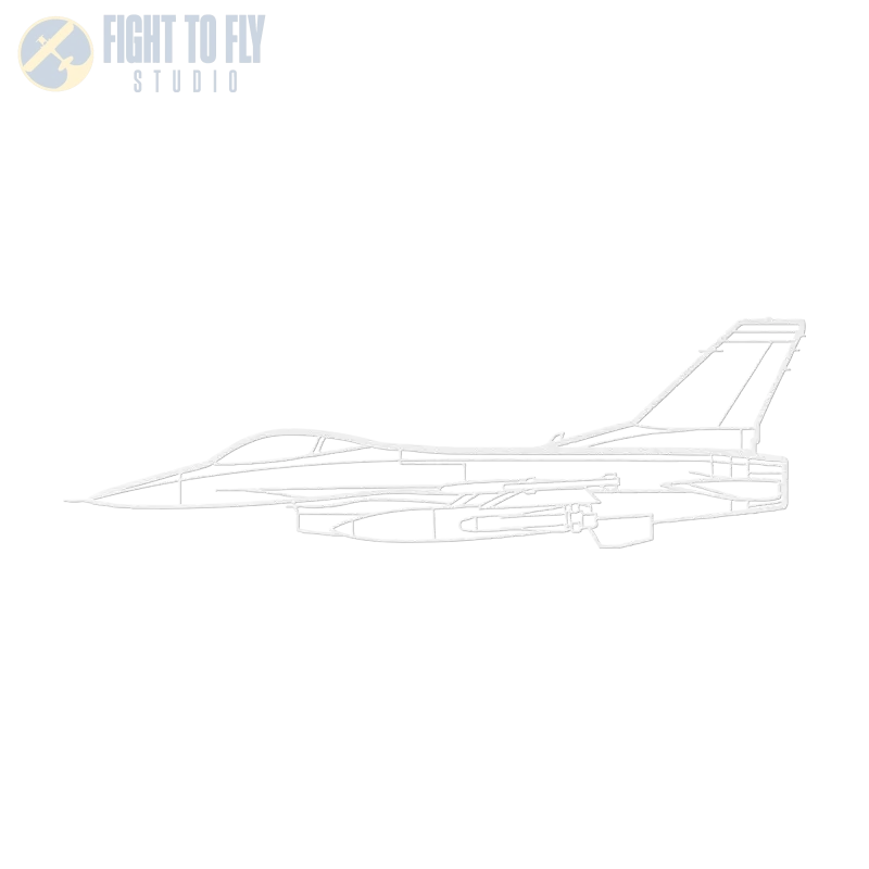 F-16 Die Cut Metal Wall Art - Sign - Pilot gifts - WWII warbird t-shirt