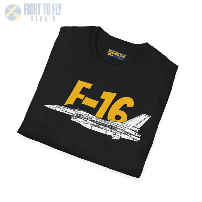 F-16 Falcon Side Profile T-Shirt - Pilot gifts - WWII warbird t-shirt