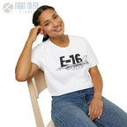 F-16 Falcon Side Profile T-Shirt - Pilot gifts - WWII warbird t-shirt