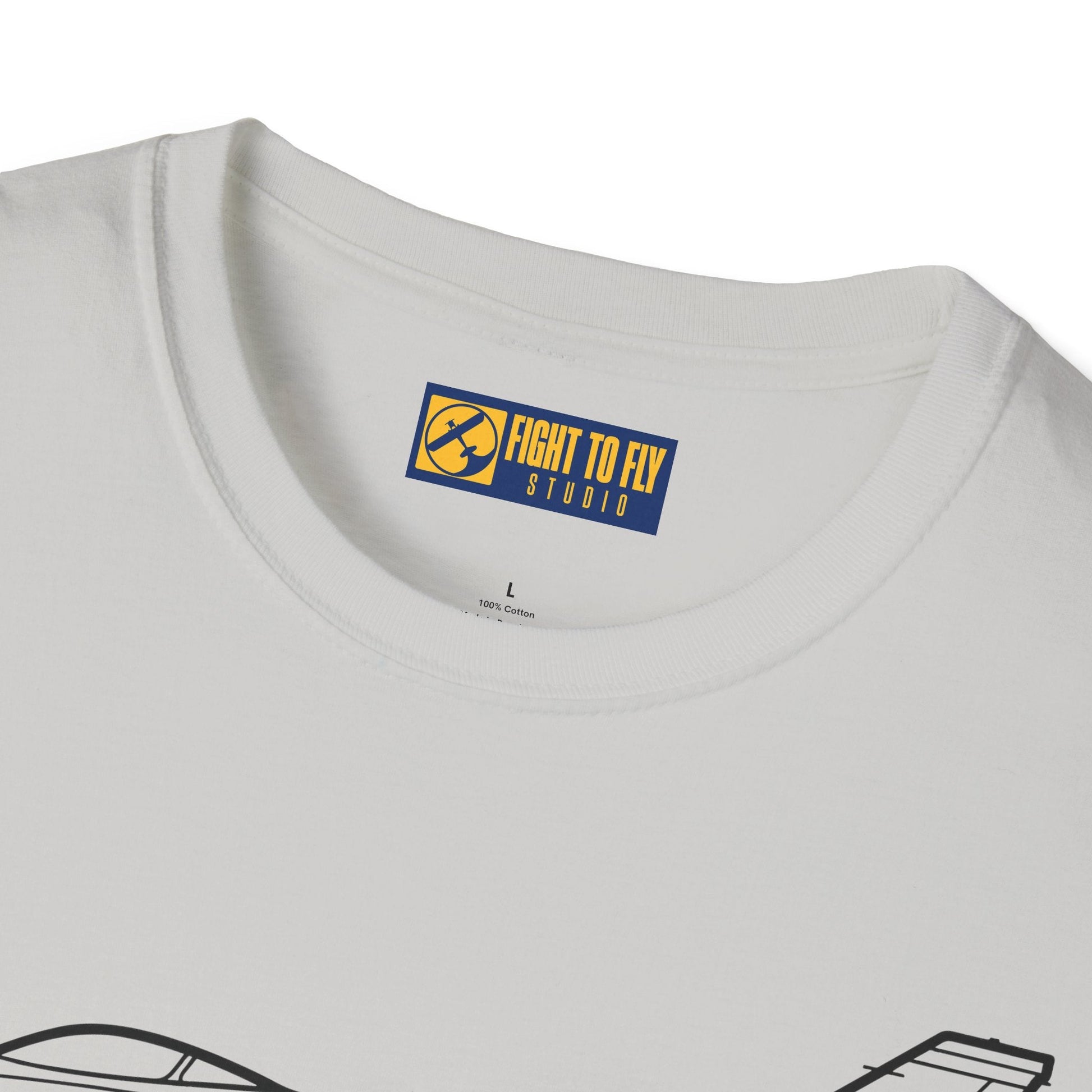 F-16 T-Shirt – Fighter Jet Side Profile Aviation Tee - Pilot gifts - WWII warbird t-shirt