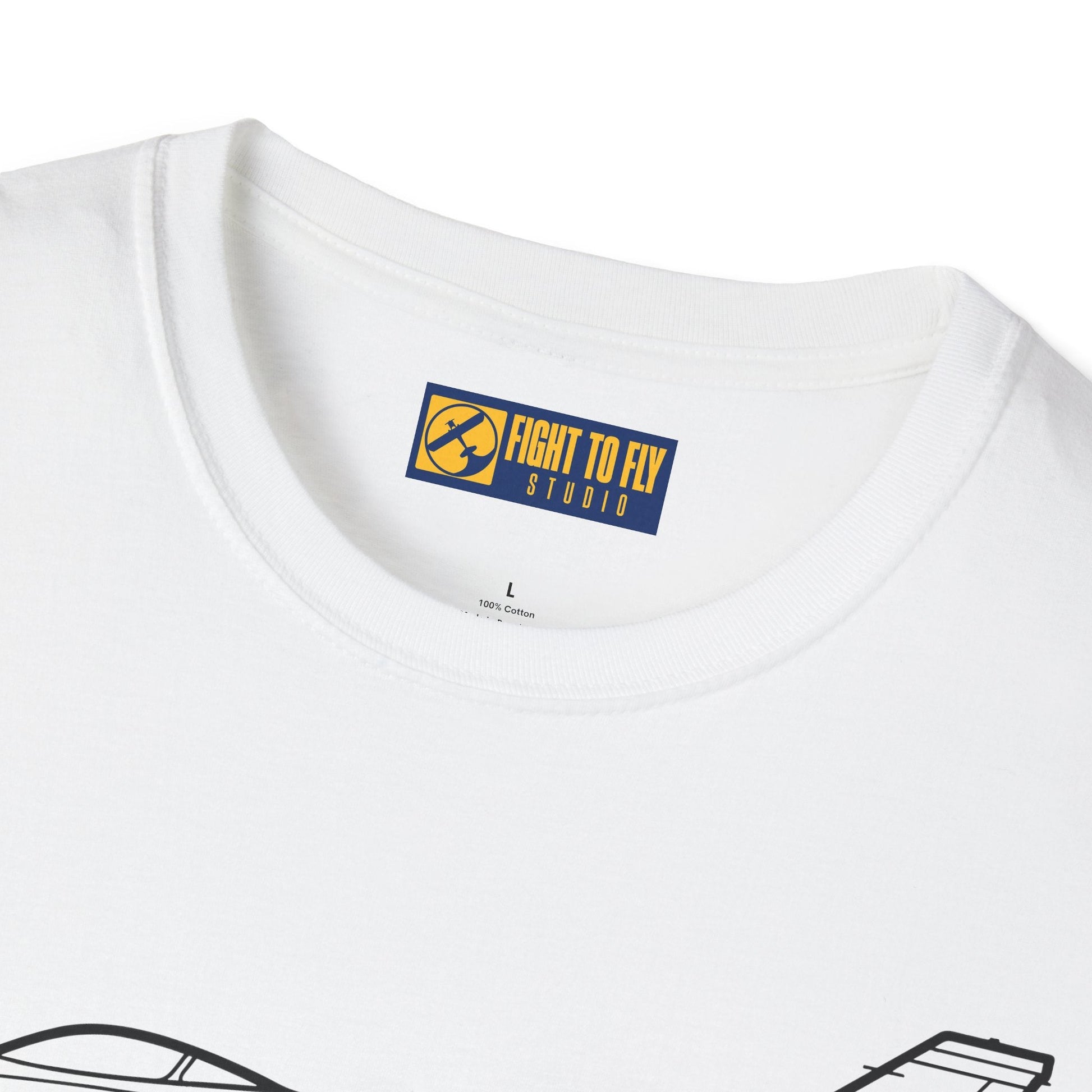 F-16 T-Shirt – Fighter Jet Side Profile Aviation Tee - Pilot gifts - WWII warbird t-shirt