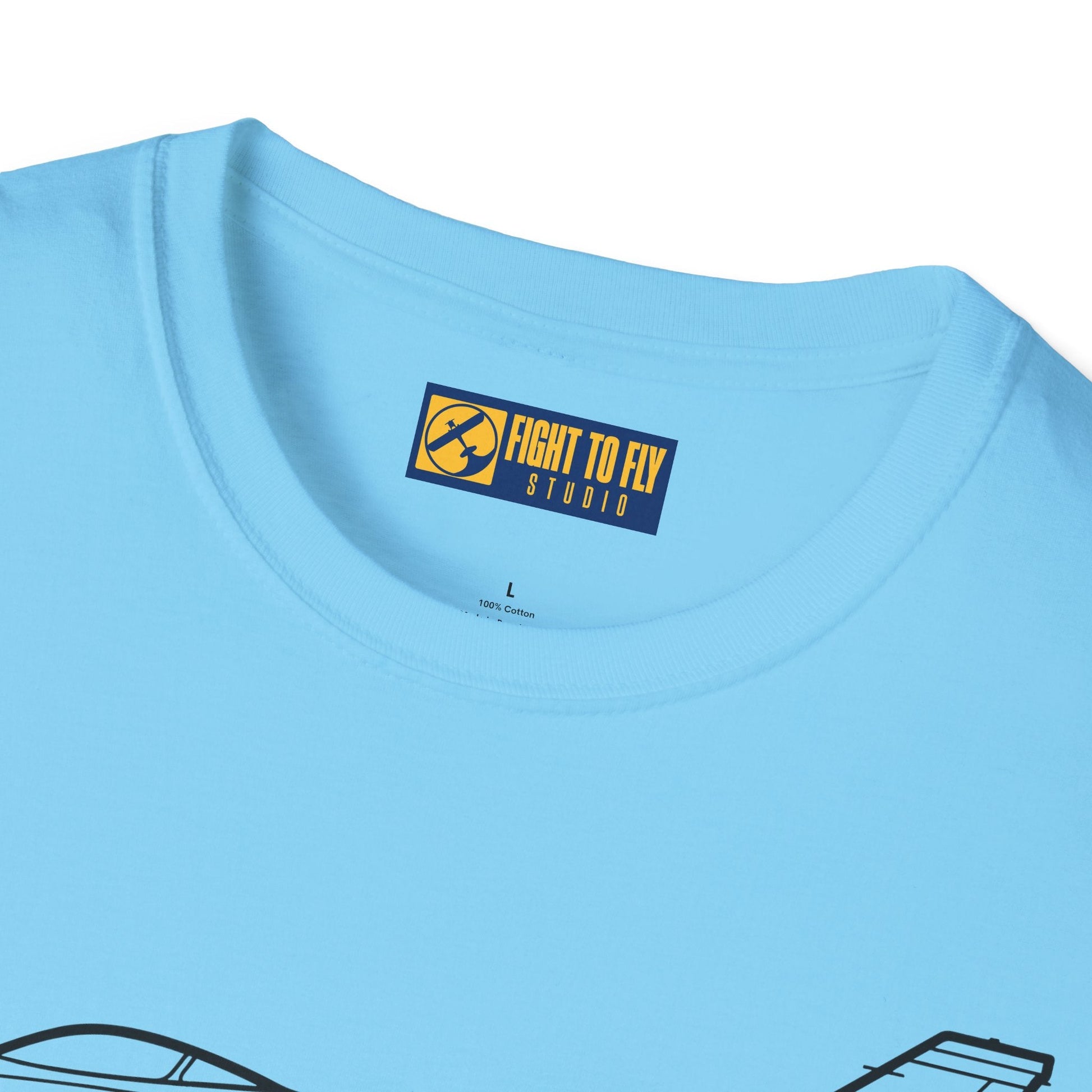 F-16 T-Shirt – Fighter Jet Side Profile Aviation Tee - Pilot gifts - WWII warbird t-shirt