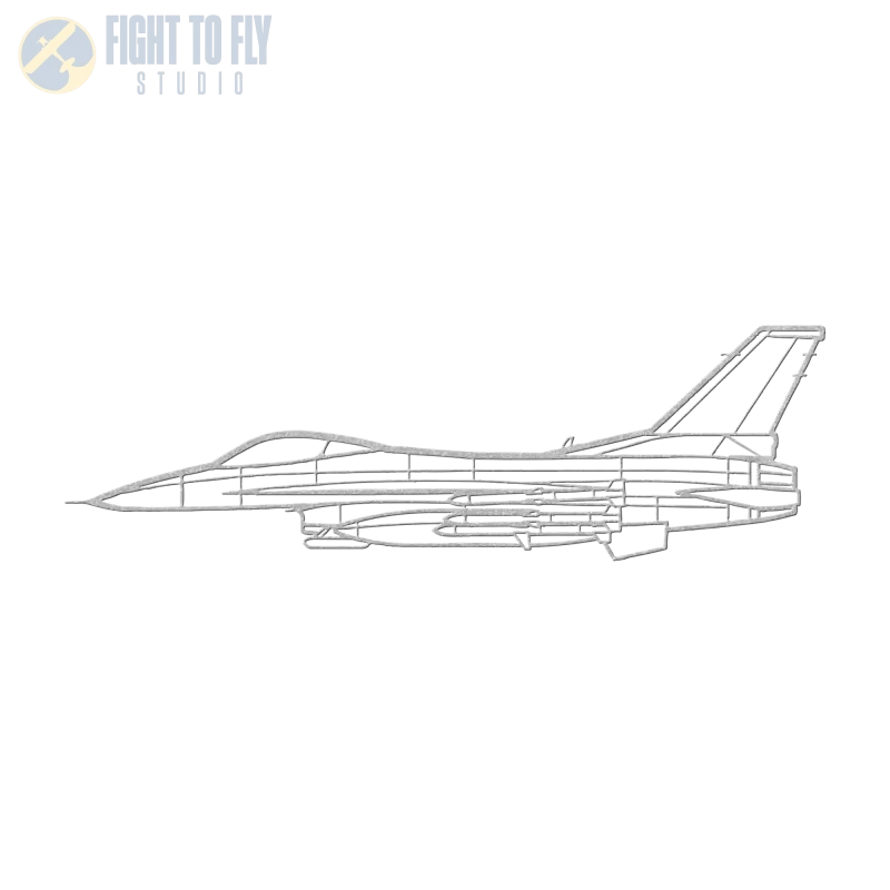 F-16C Missiles Die Cast Metal Wall Art - Sign - Pilot gifts - WWII warbird t-shirt