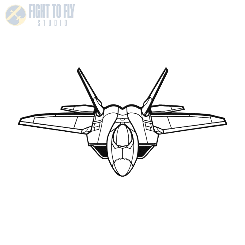 F-22 Flight Die Cast Metal Wall Art - Sign - Pilot gifts - WWII warbird t-shirt