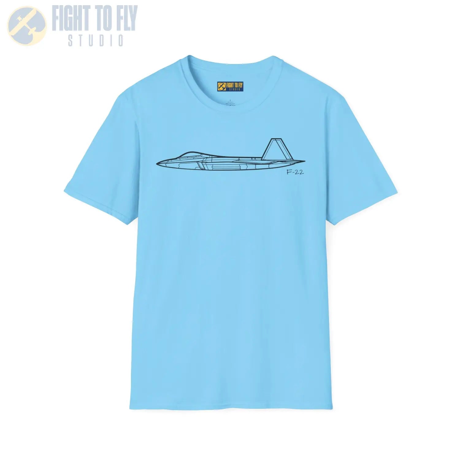 F-22 Raptor Side View T-Shirt - Pilot gifts - WWII warbird t-shirt