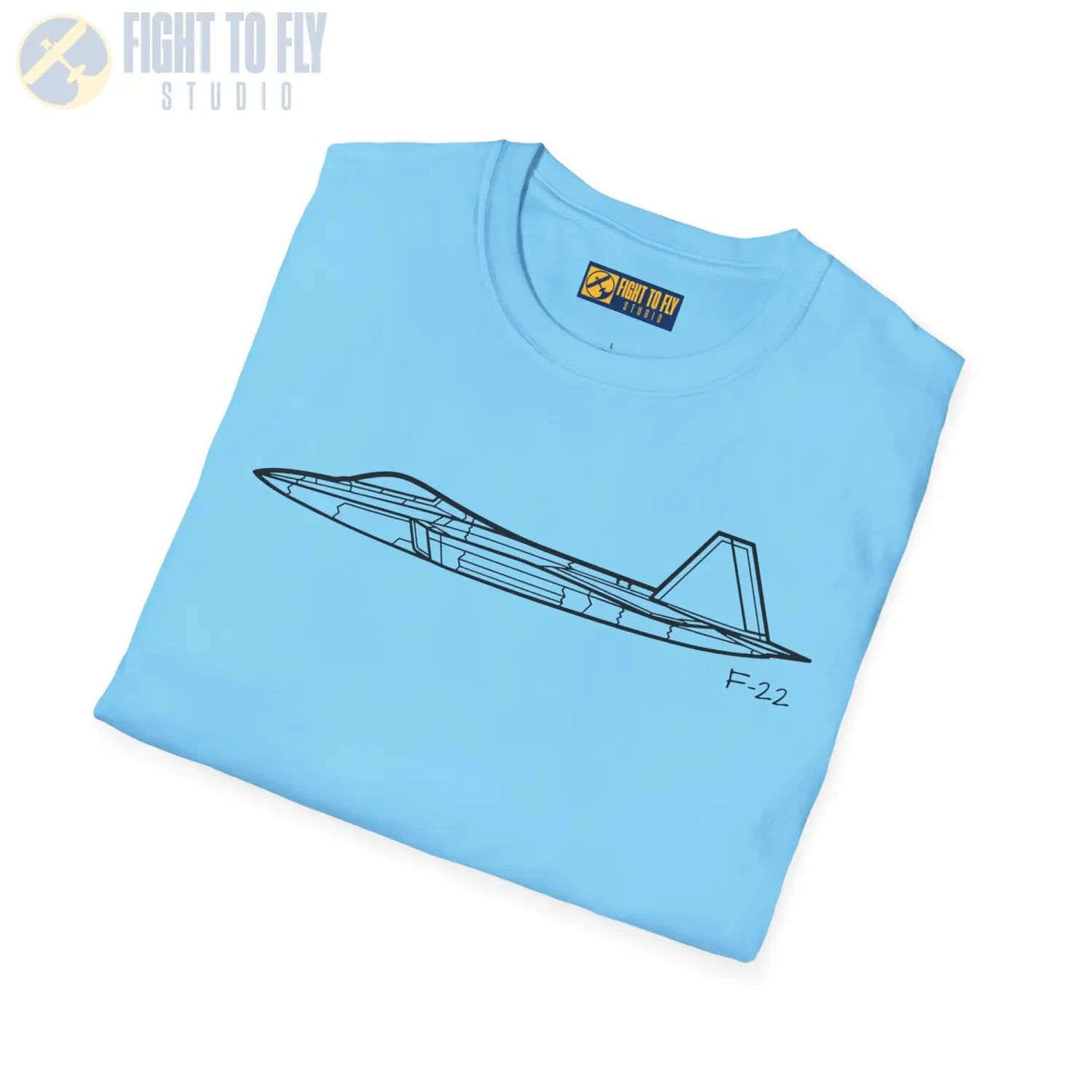 F-22 Raptor Side View T-Shirt - Pilot gifts - WWII warbird t-shirt