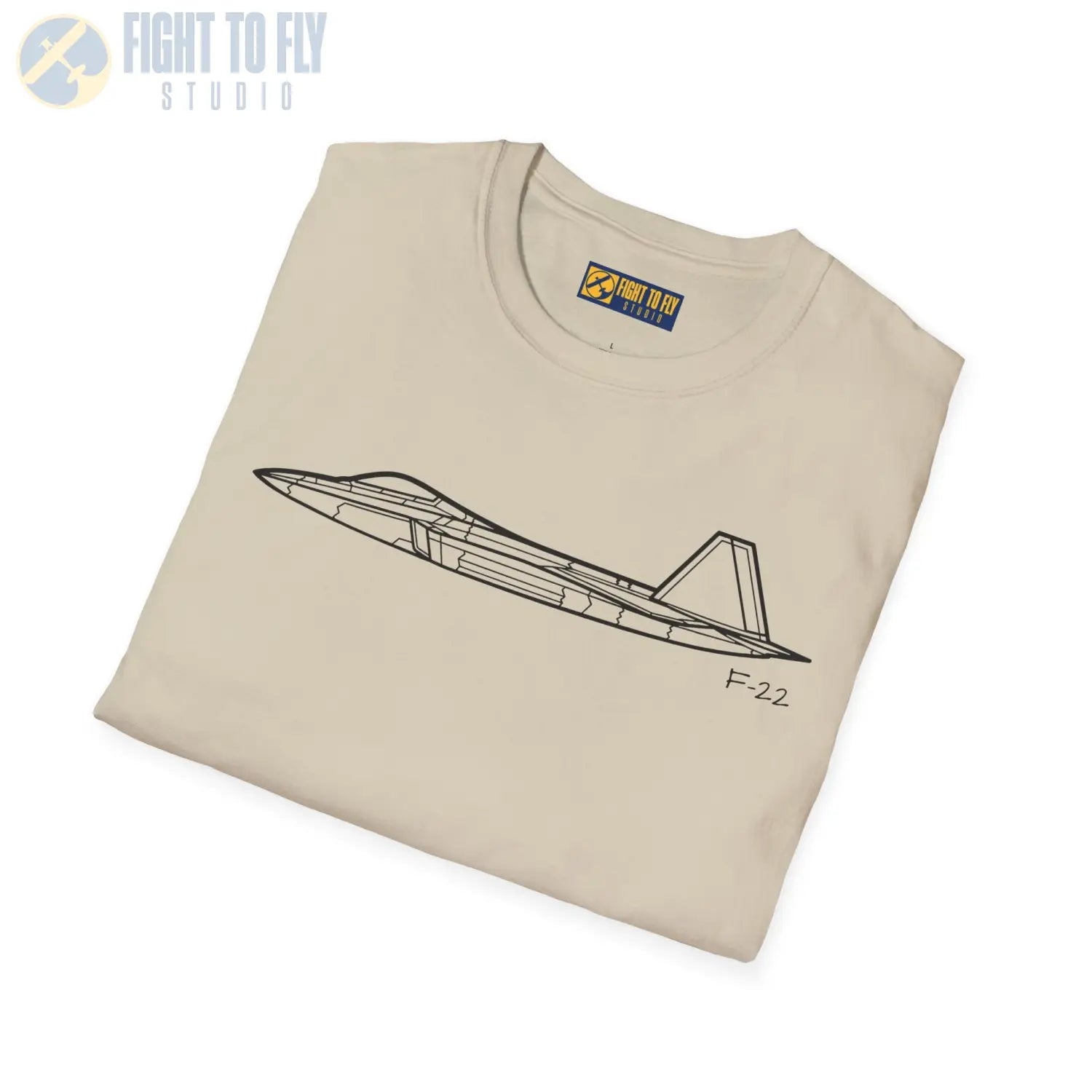 F-22 Raptor Side View T-Shirt - Pilot gifts - WWII warbird t-shirt