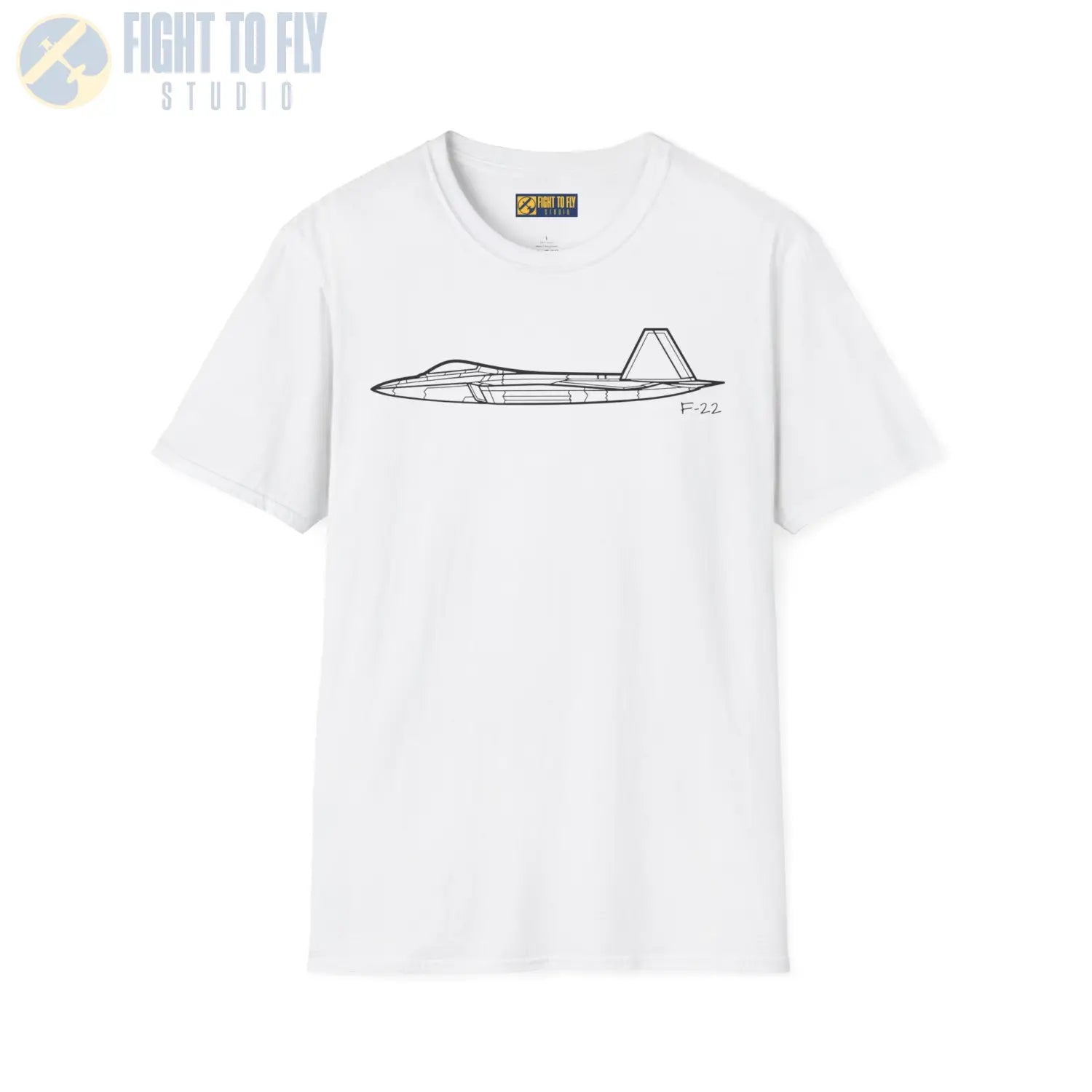 F-22 Raptor Side View T-Shirt - Pilot gifts - WWII warbird t-shirt