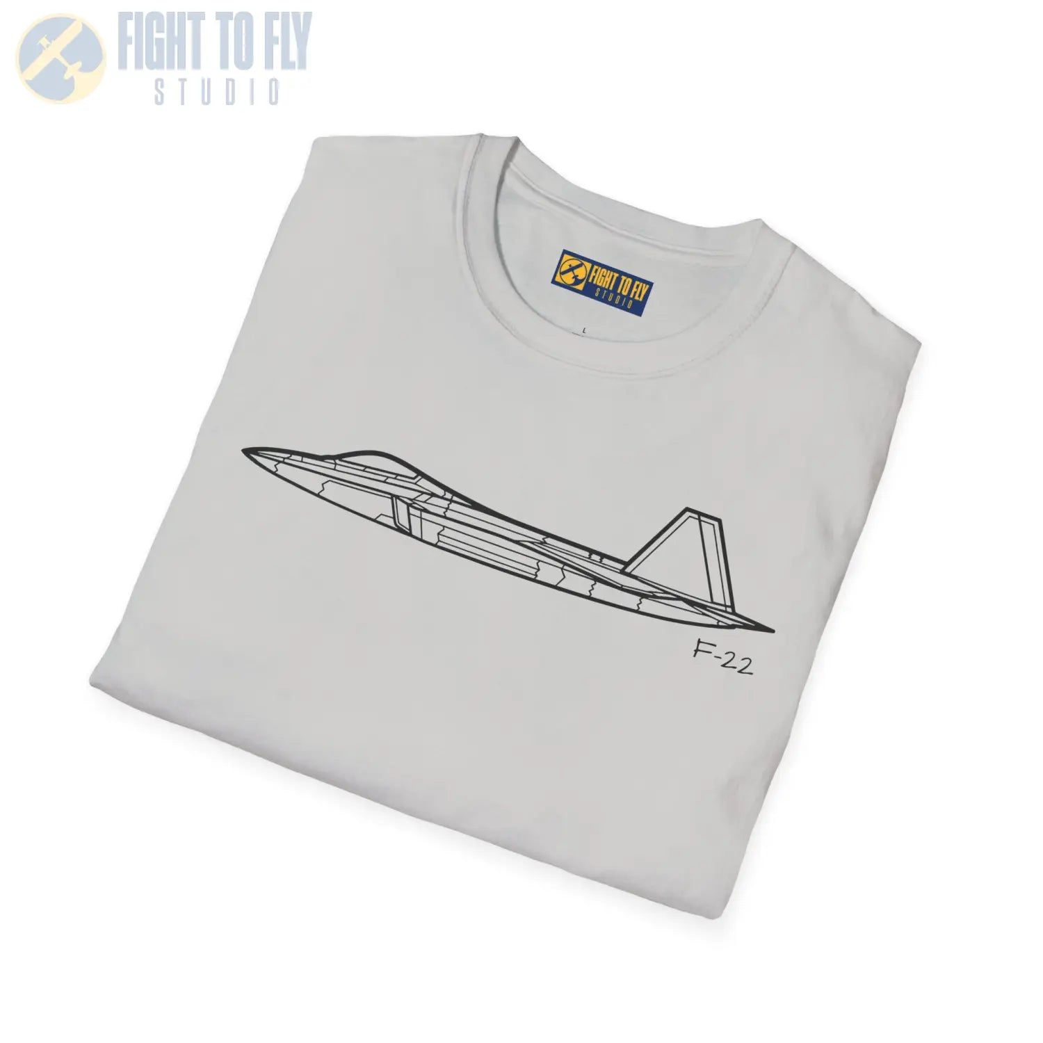 F-22 Raptor Side View T-Shirt - Pilot gifts - WWII warbird t-shirt