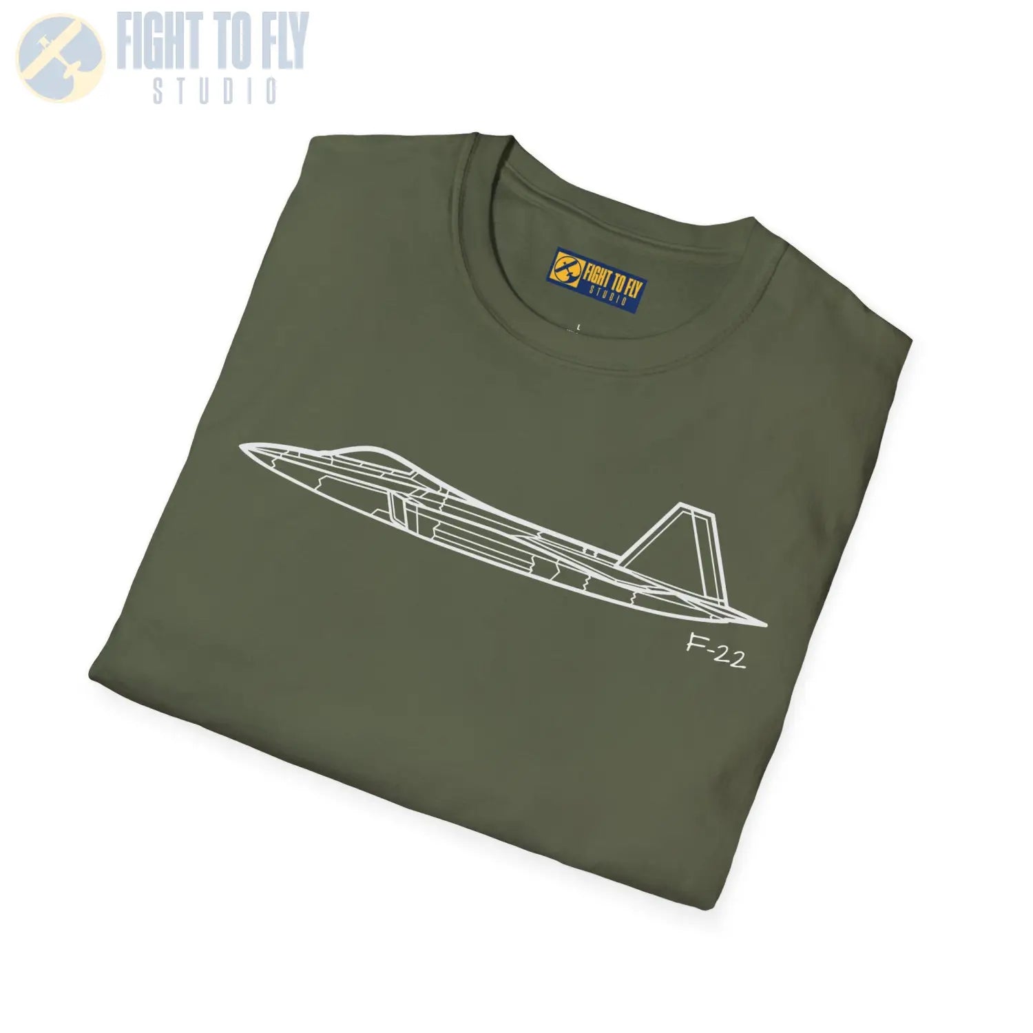 F-22 Raptor Side View T-Shirt - Pilot gifts - WWII warbird t-shirt