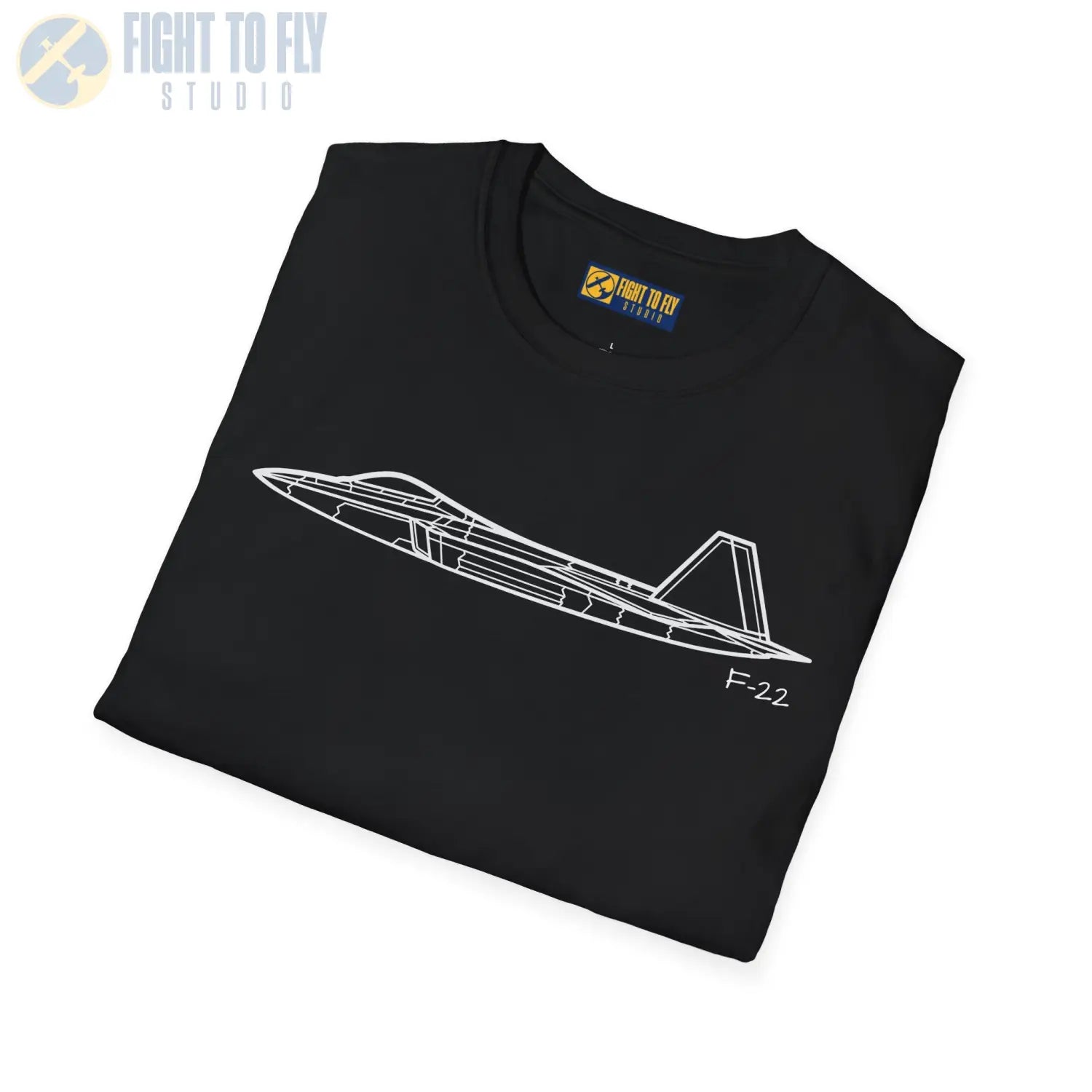 F-22 Raptor Side View T-Shirt - Pilot gifts - WWII warbird t-shirt
