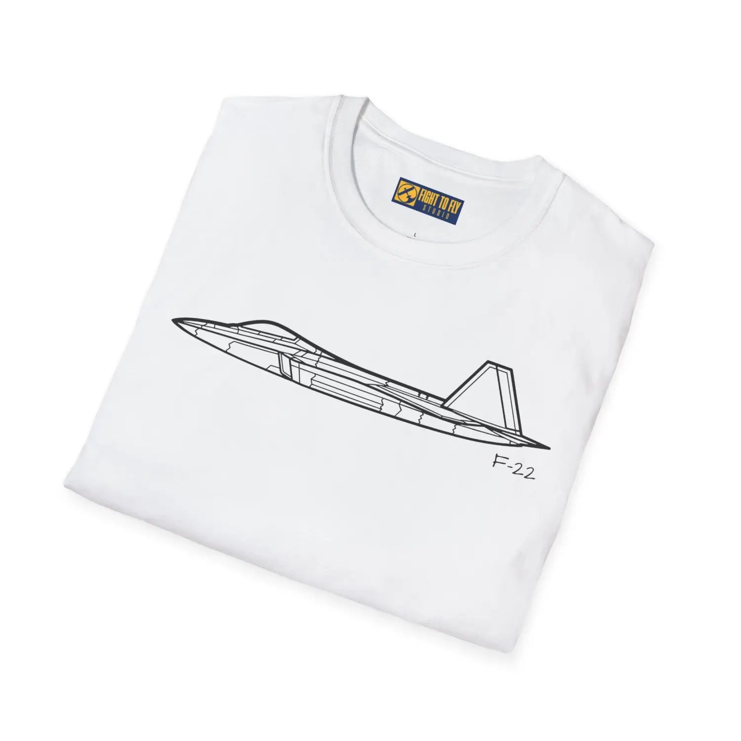 F-22 Raptor Side View T-Shirt - Pilot gifts - WWII warbird t-shirt