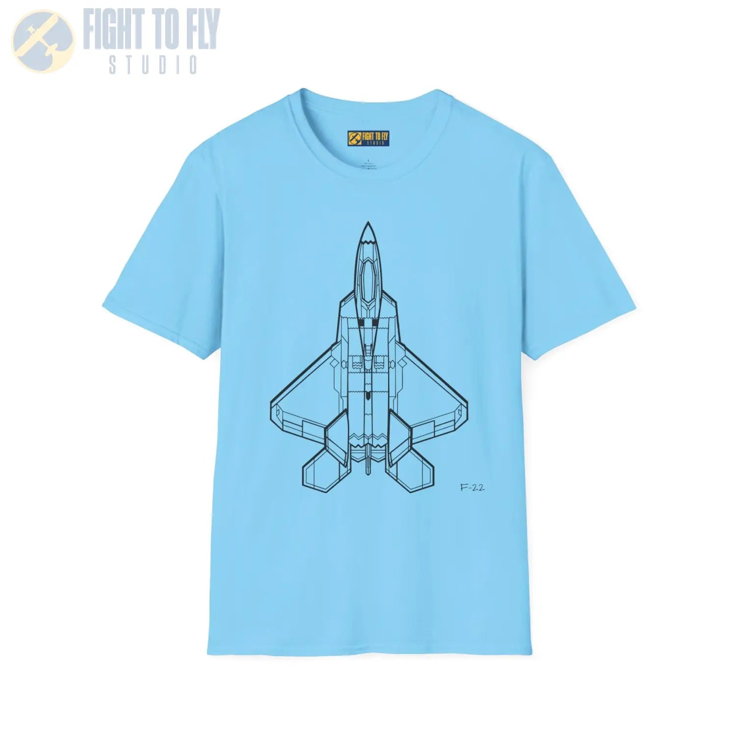F-22 Raptor Top View T-Shirt - Pilot gifts - WWII warbird t-shirt