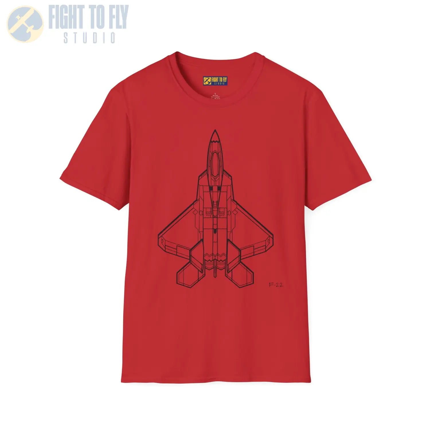 F-22 Raptor Top View T-Shirt - Pilot gifts - WWII warbird t-shirt