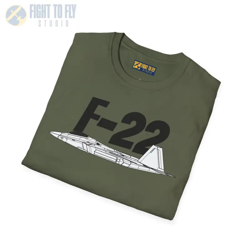 F-22 Side Profile T-Shirt – Stealth Air Dominance Fighter Tee - Pilot gifts - WWII warbird t-shirt