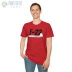 F-22 Raptor Side Profile T-Shirt - Pilot gifts - WWII warbird t-shirt