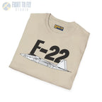 F-22 Raptor Side Profile T-Shirt - Pilot gifts - WWII warbird t-shirt