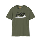 F-22 Raptor Side Profile T-Shirt - Pilot gifts - WWII warbird t-shirt