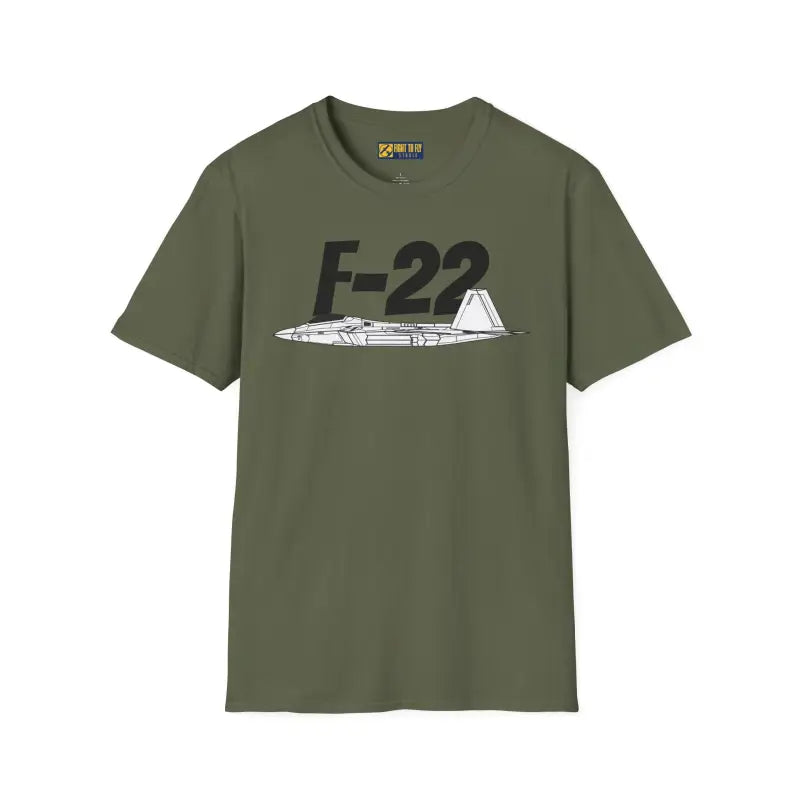 F-22 Side Profile T-Shirt – Stealth Air Dominance Fighter Tee - Pilot gifts - WWII warbird t-shirt
