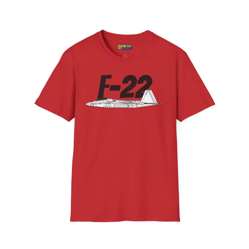 F-22 Side Profile T-Shirt – Stealth Air Dominance Fighter Tee - Pilot gifts - WWII warbird t-shirt