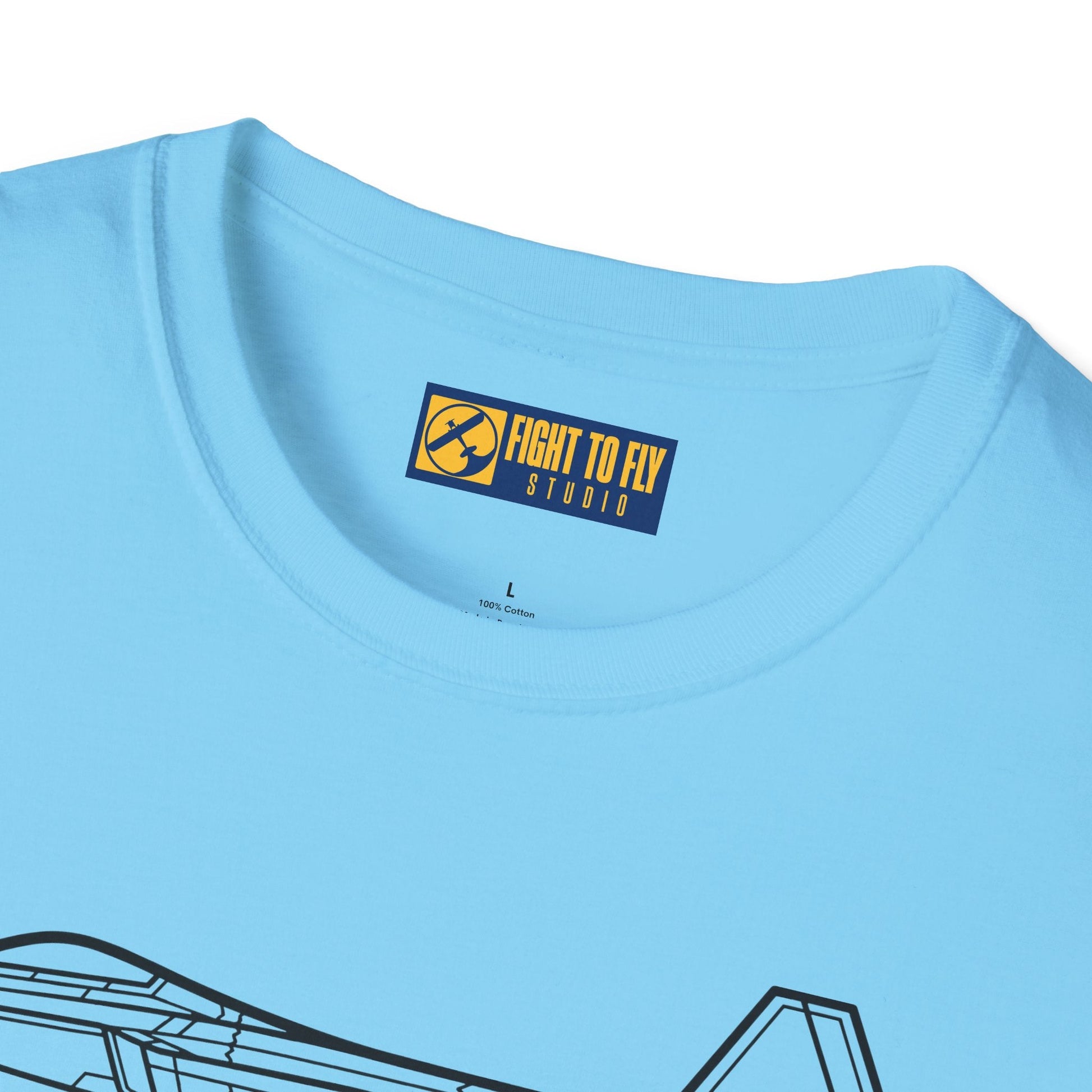F-22 Side View T-Shirt – Raptor Stealth Fighter Jet Profile Tee - Pilot gifts - WWII warbird t-shirt