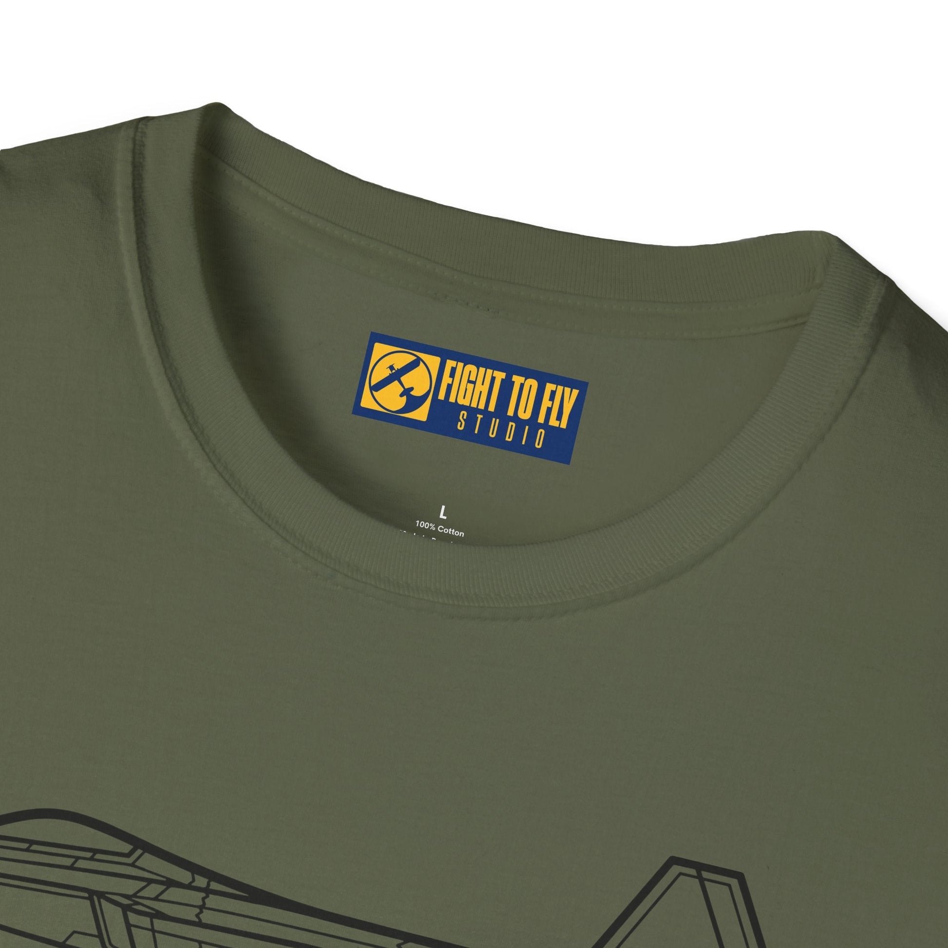 F-22 Side View T-Shirt – Raptor Stealth Fighter Jet Profile Tee - Pilot gifts - WWII warbird t-shirt