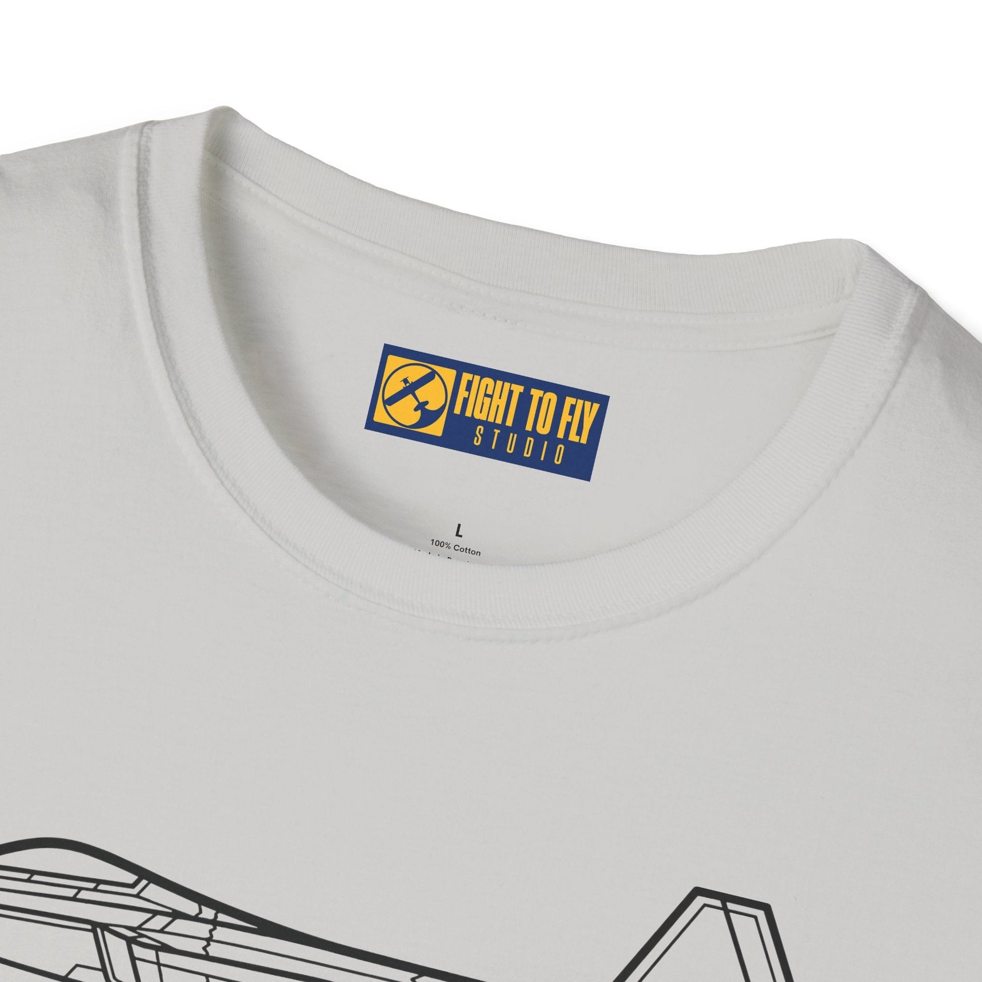 F-22 Side View T-Shirt – Raptor Stealth Fighter Jet Profile Tee - Pilot gifts - WWII warbird t-shirt