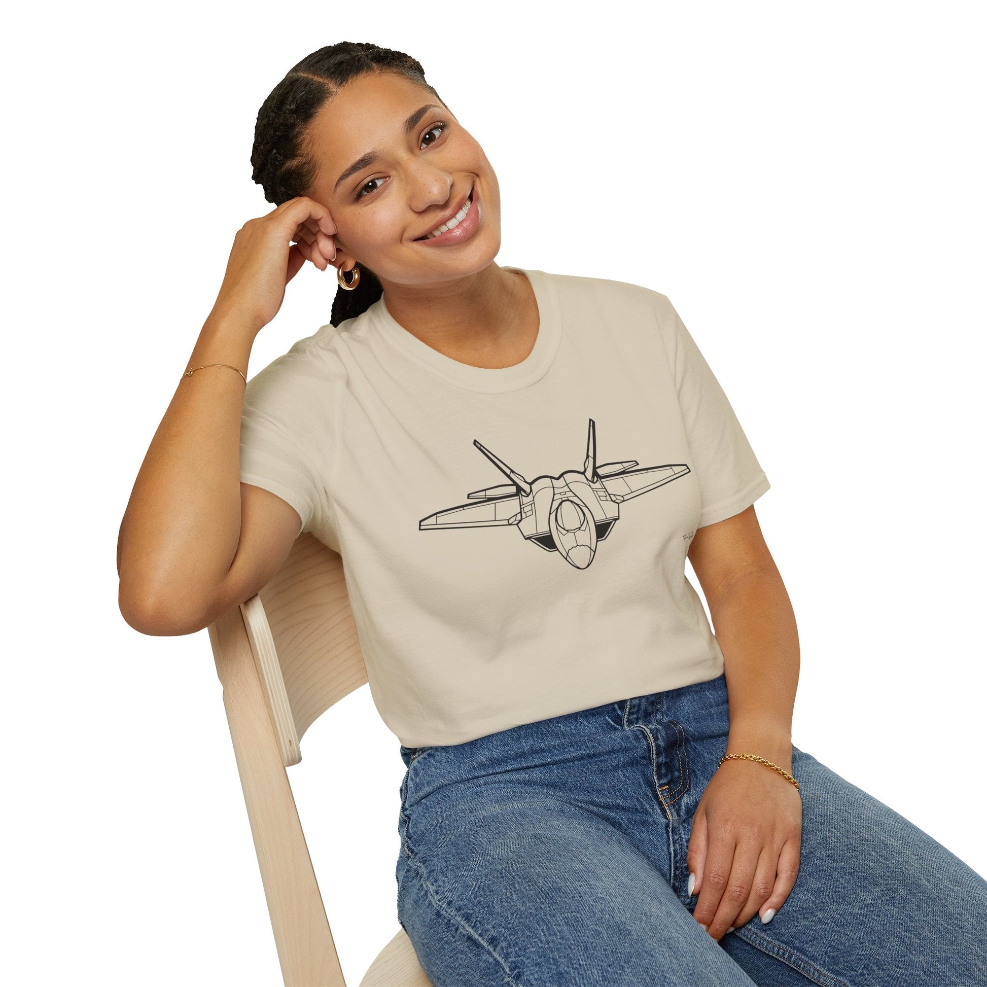 F-22 T-Shirt – Stealth Air Superiority Jet Aviation Tee - Pilot gifts - WWII warbird t-shirt