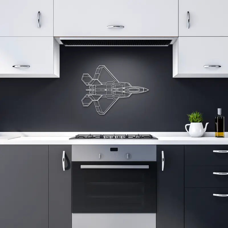 F-22 Top Die Cut Metal Wall Art - Sign - Pilot gifts - WWII warbird t-shirt