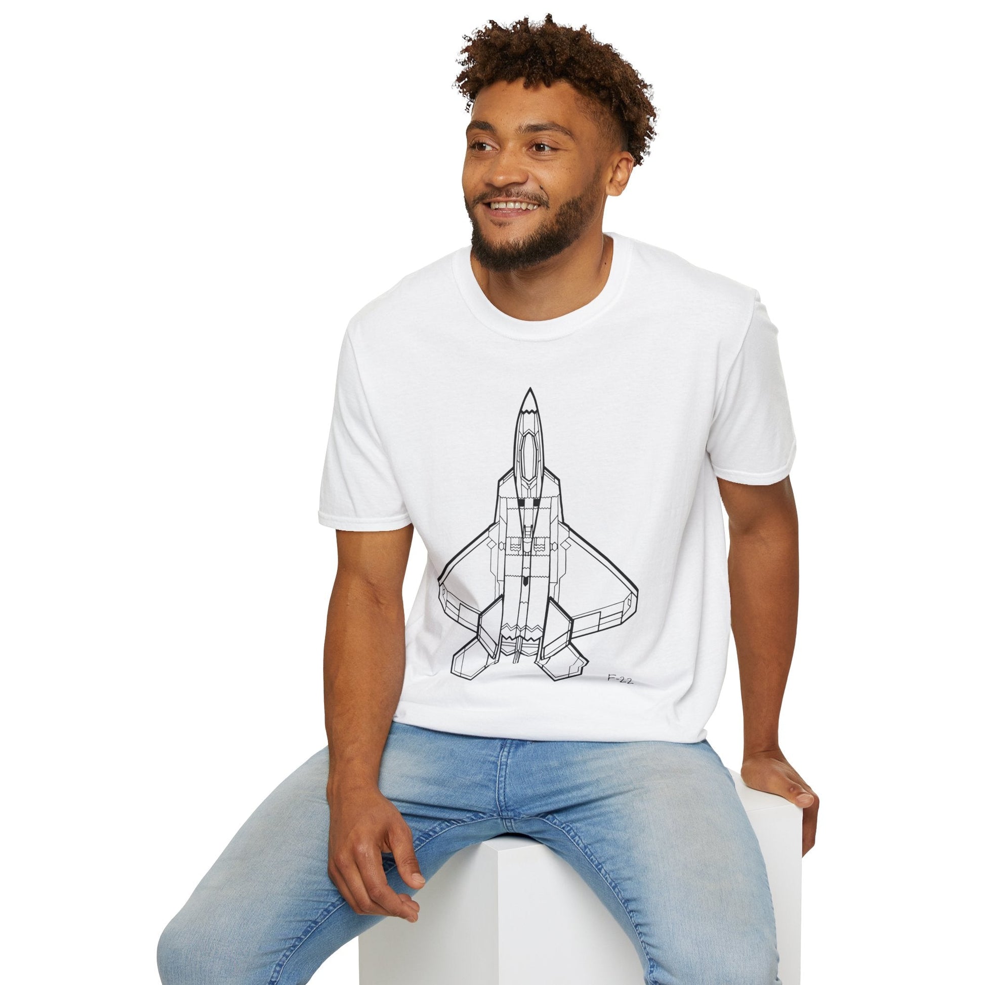 F-22 Top View T-Shirt – Raptor Stealth Fighter Jet Overhead Aviation Tee - Pilot gifts - WWII warbird t-shirt
