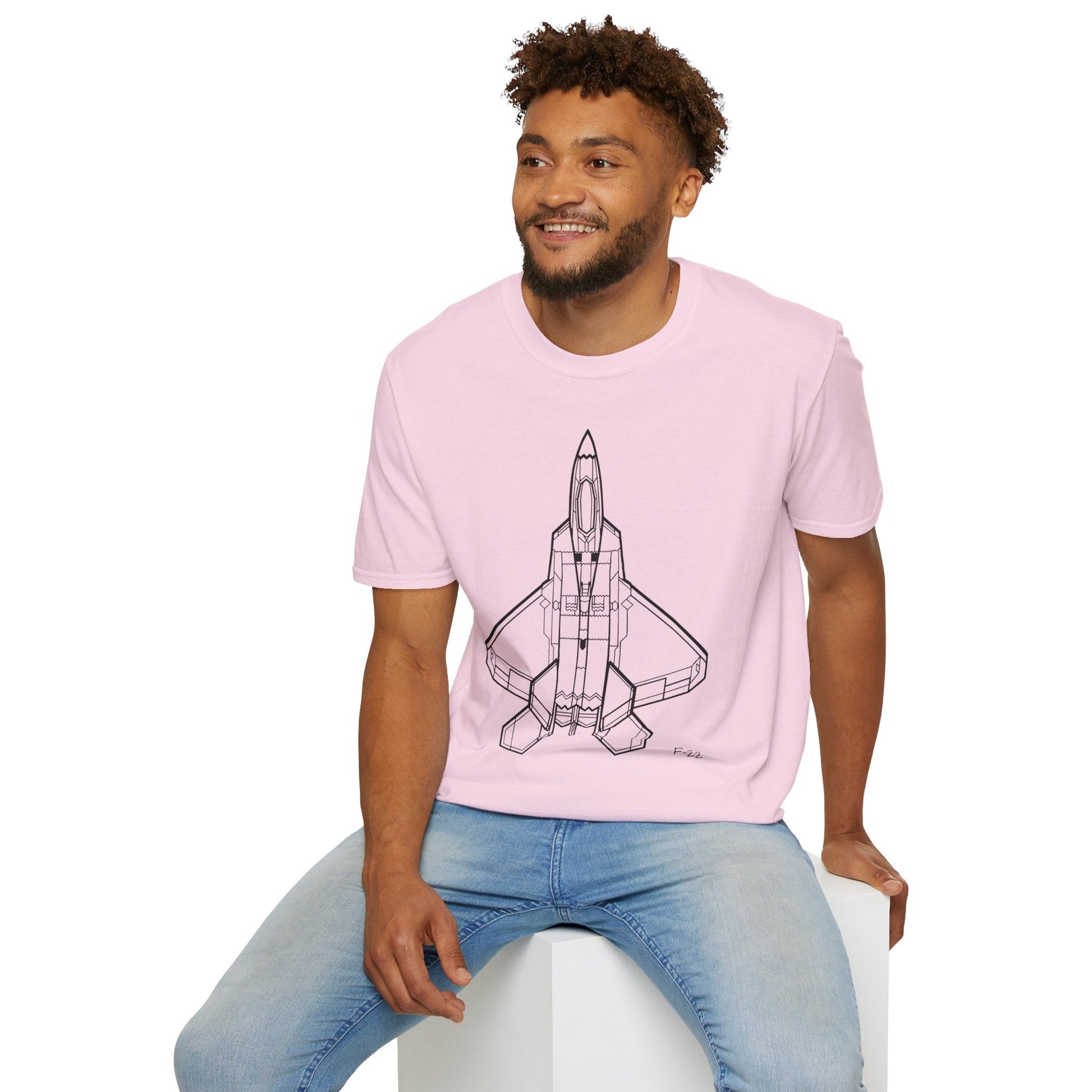 F-22 Top View T-Shirt – Raptor Stealth Fighter Jet Overhead Aviation Tee - Pilot gifts - WWII warbird t-shirt