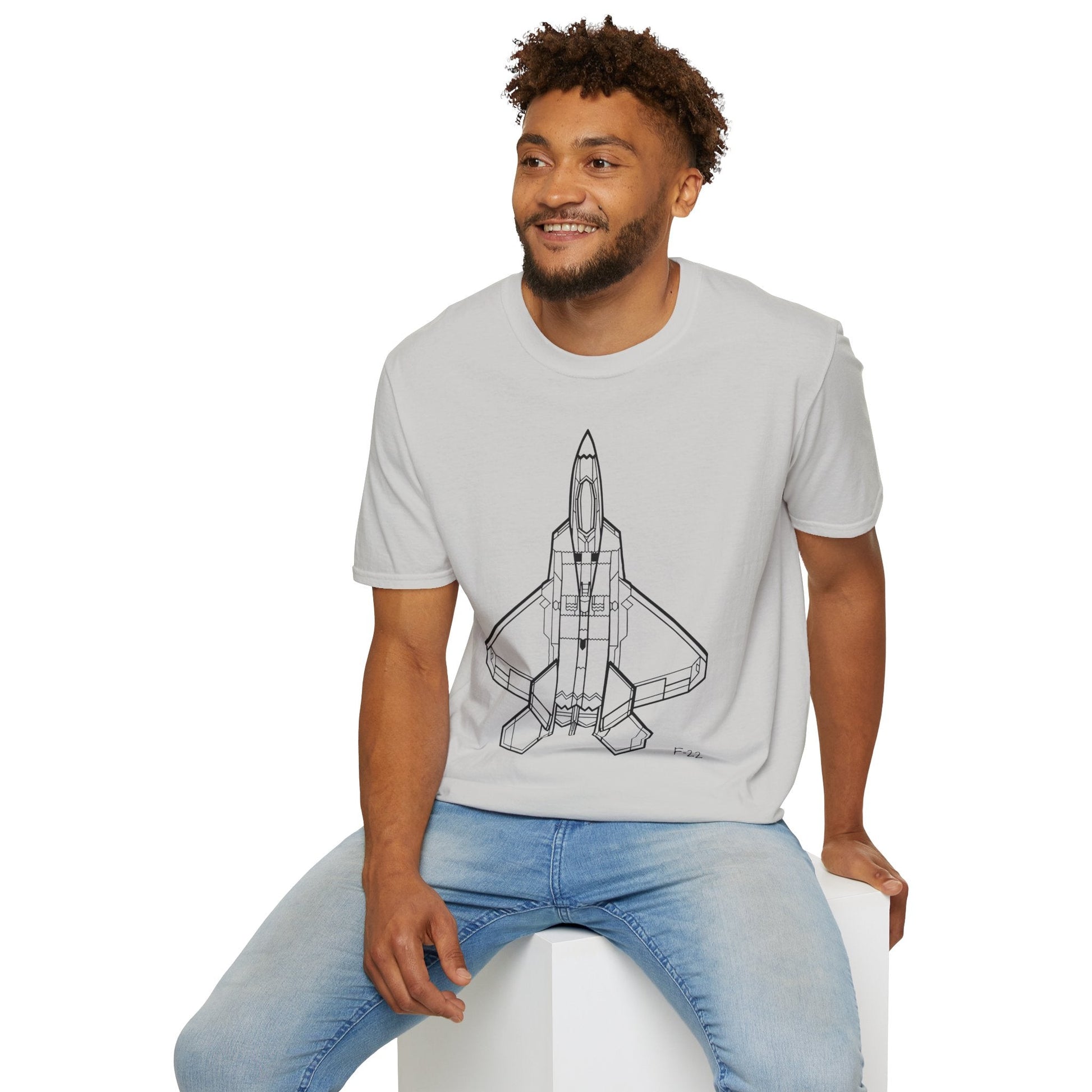 F-22 Top View T-Shirt – Raptor Stealth Fighter Jet Overhead Aviation Tee - Pilot gifts - WWII warbird t-shirt