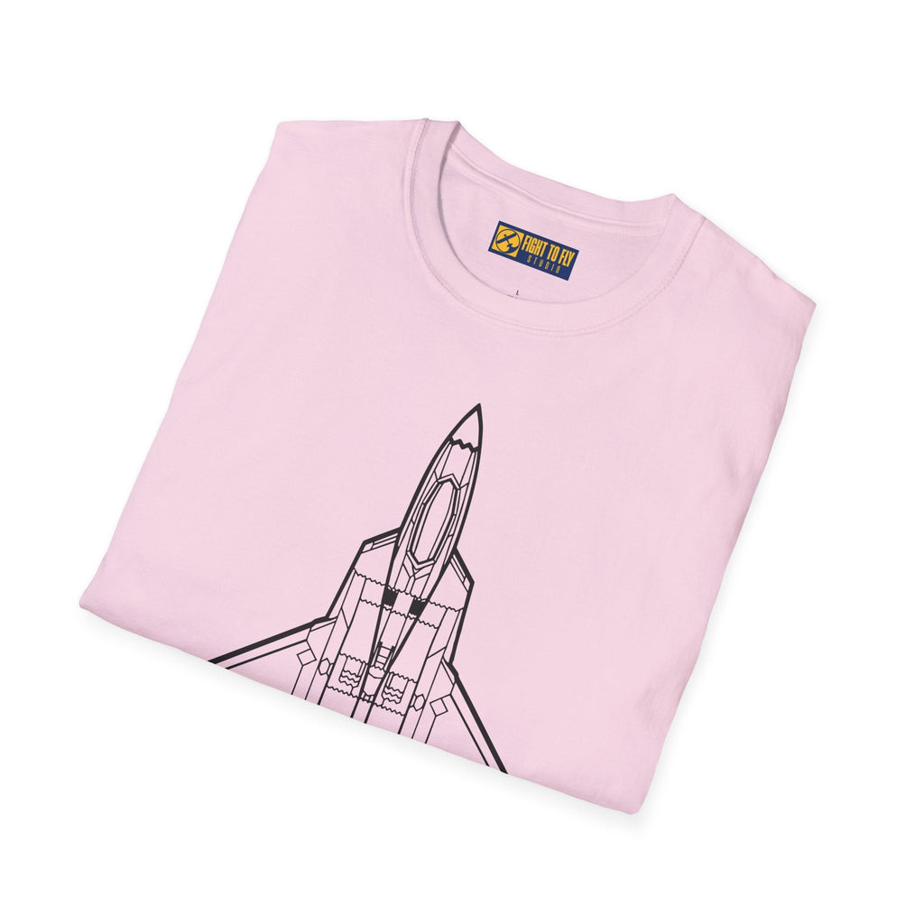 F-22 Top View T-Shirt – Raptor Stealth Fighter Jet Overhead Aviation Tee - Pilot gifts - WWII warbird t-shirt