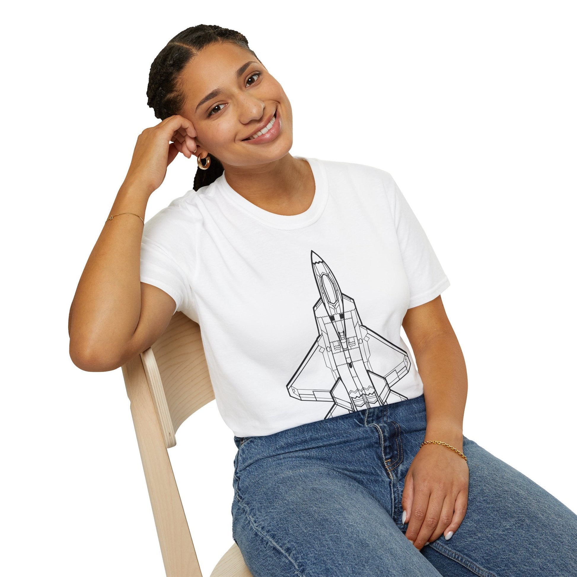 F-22 Top View T-Shirt – Raptor Stealth Fighter Jet Overhead Aviation Tee - Pilot gifts - WWII warbird t-shirt