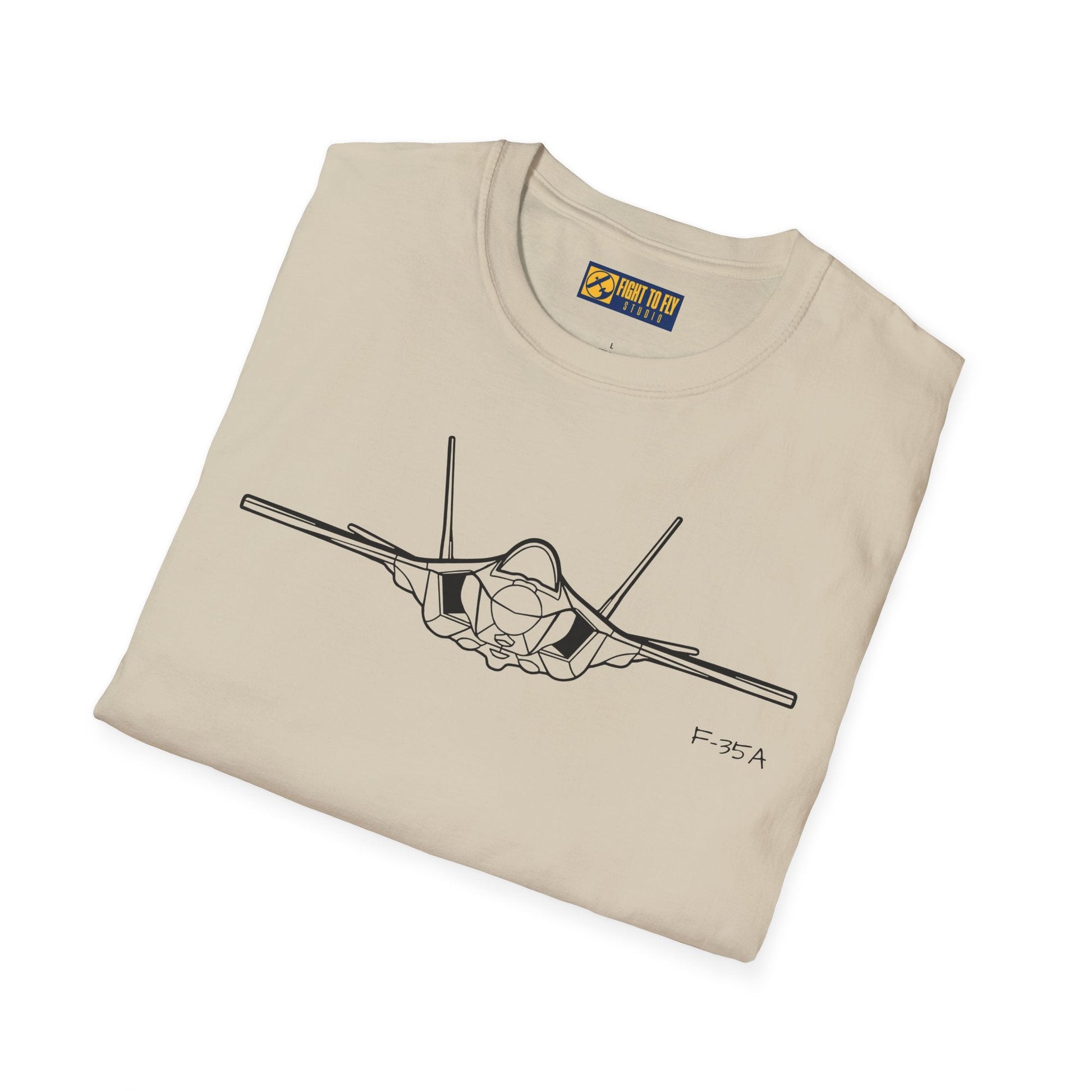 F-35 Front View T-Shirt – Stealth Multirole Jet Head-On Aviation Tee - Pilot gifts - WWII warbird t-shirt
