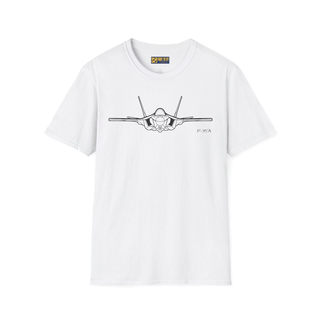 F-35 Front View T-Shirt – Stealth Multirole Jet Head-On Aviation Tee - Pilot gifts - WWII warbird t-shirt