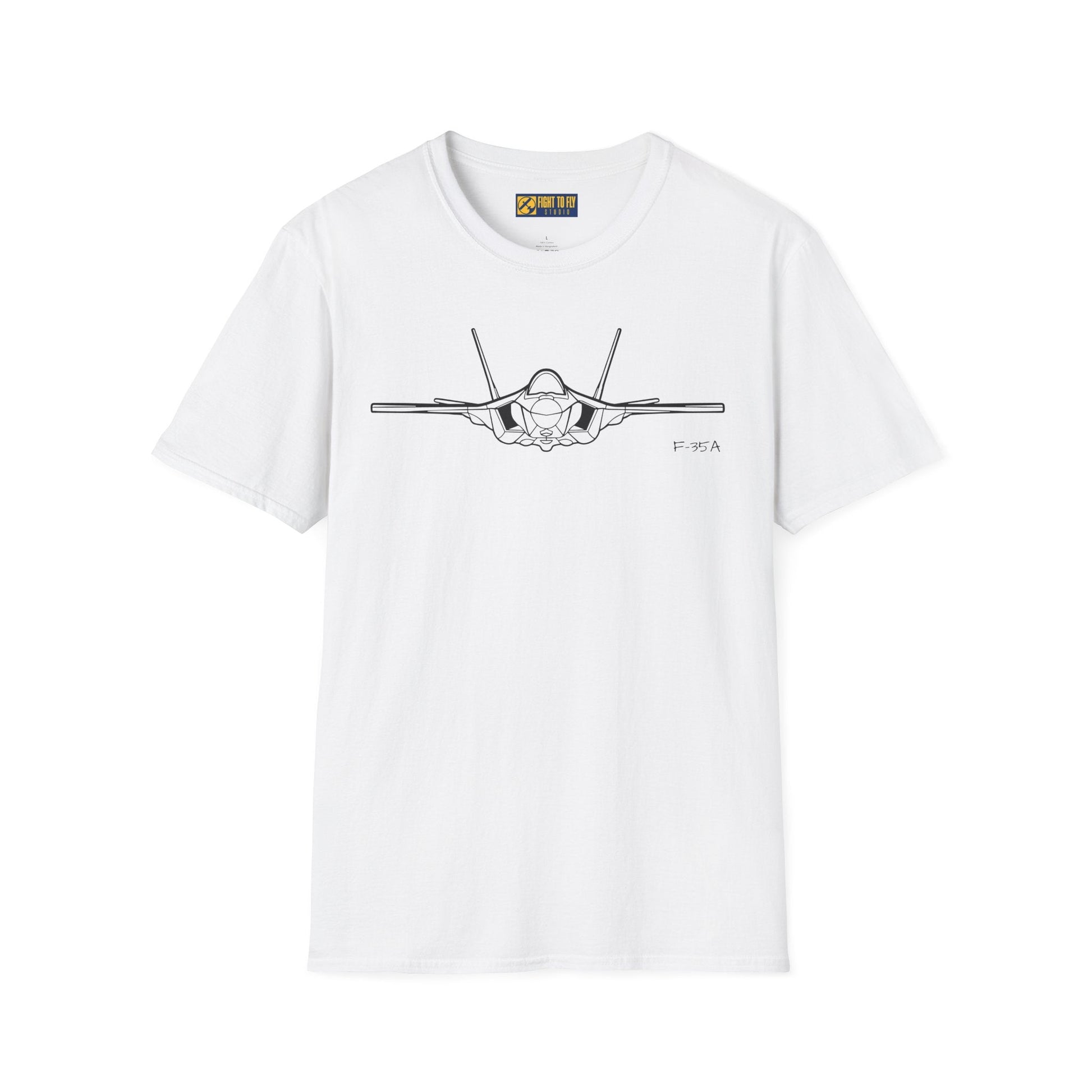 F-35 Front View T-Shirt – Stealth Multirole Jet Head-On Aviation Tee - Pilot gifts - WWII warbird t-shirt