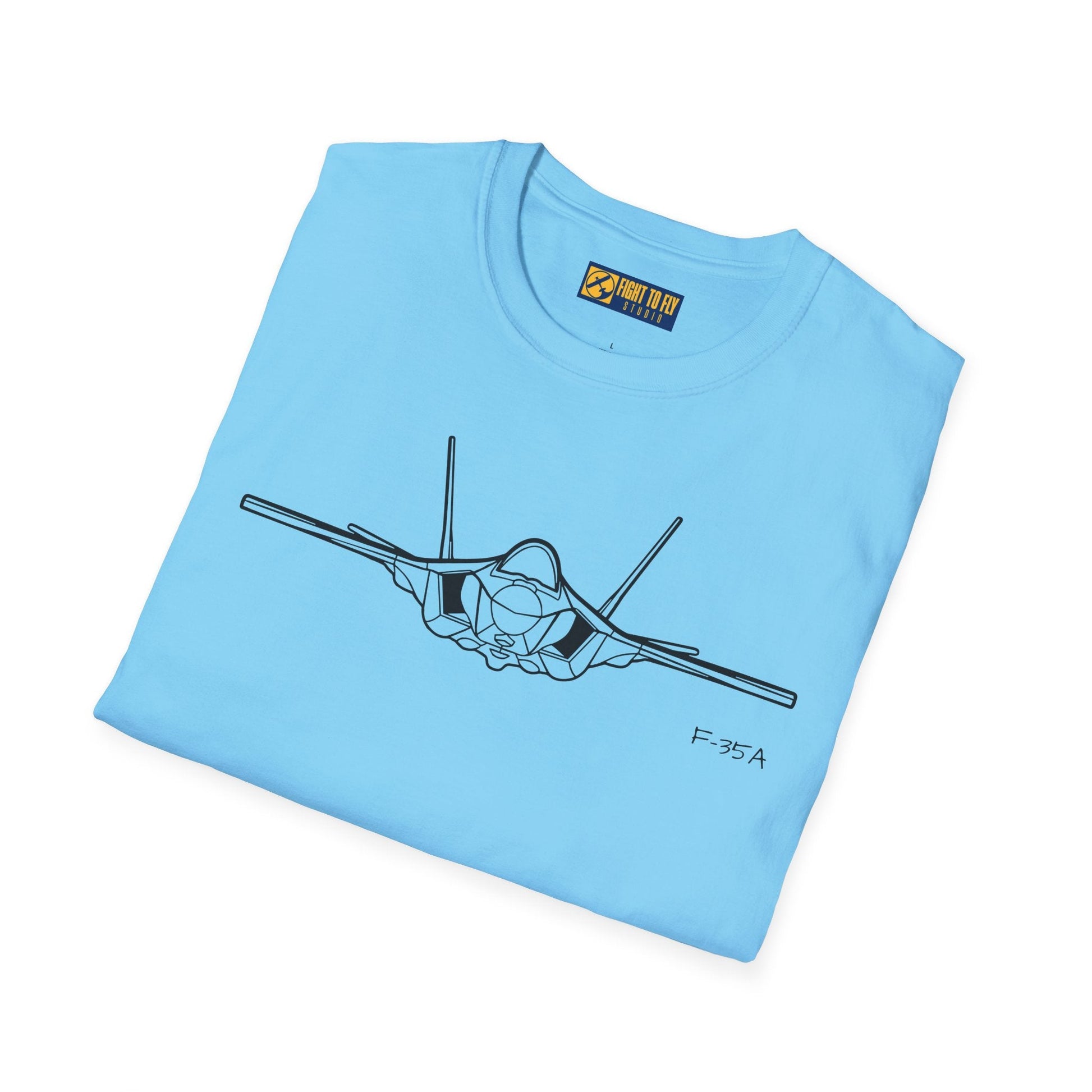 F-35 Front View T-Shirt – Stealth Multirole Jet Head-On Aviation Tee - Pilot gifts - WWII warbird t-shirt